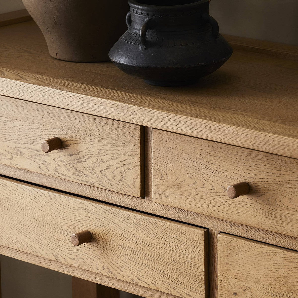 Millbrook Console Table - Natural Light Oak Veneer - Light Brown