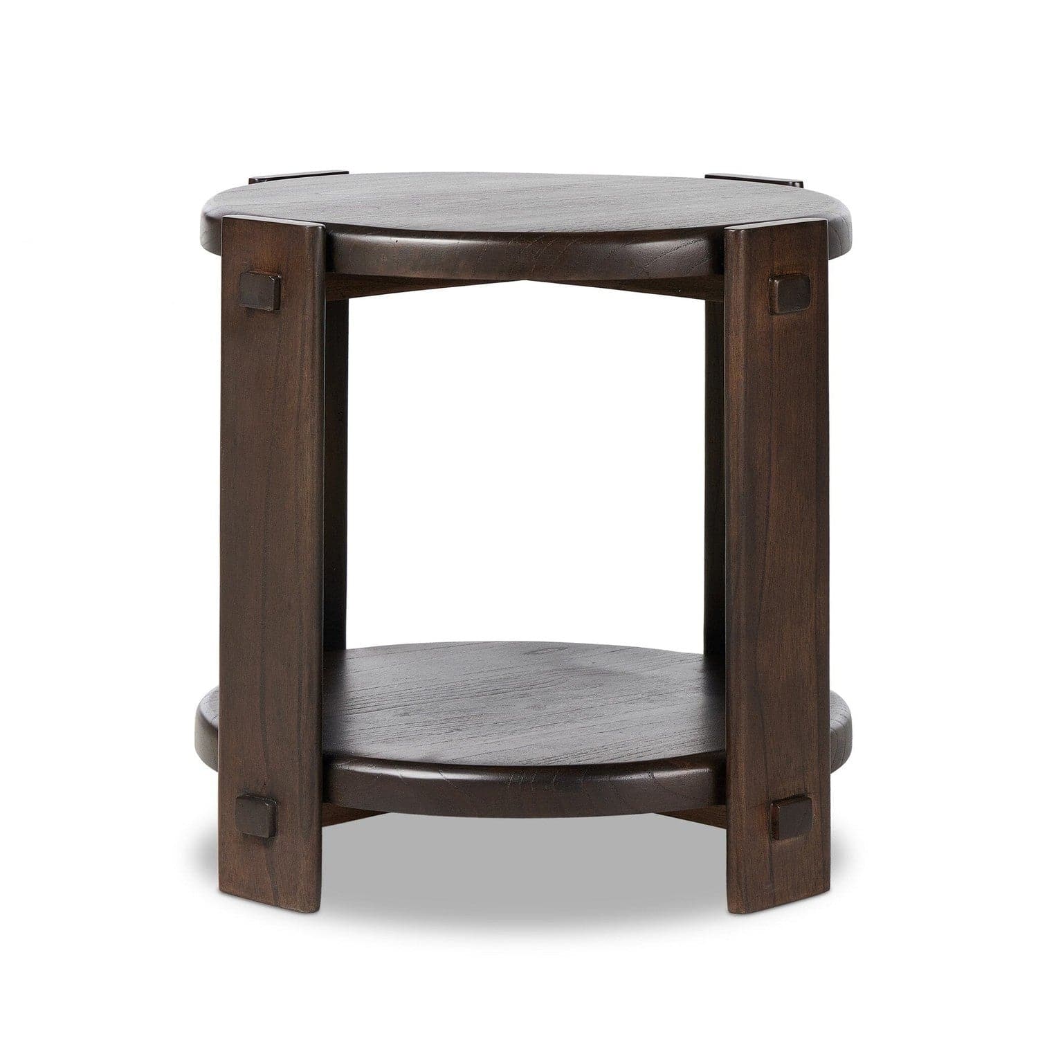 Two Tier End Table - Matte Brown Neem