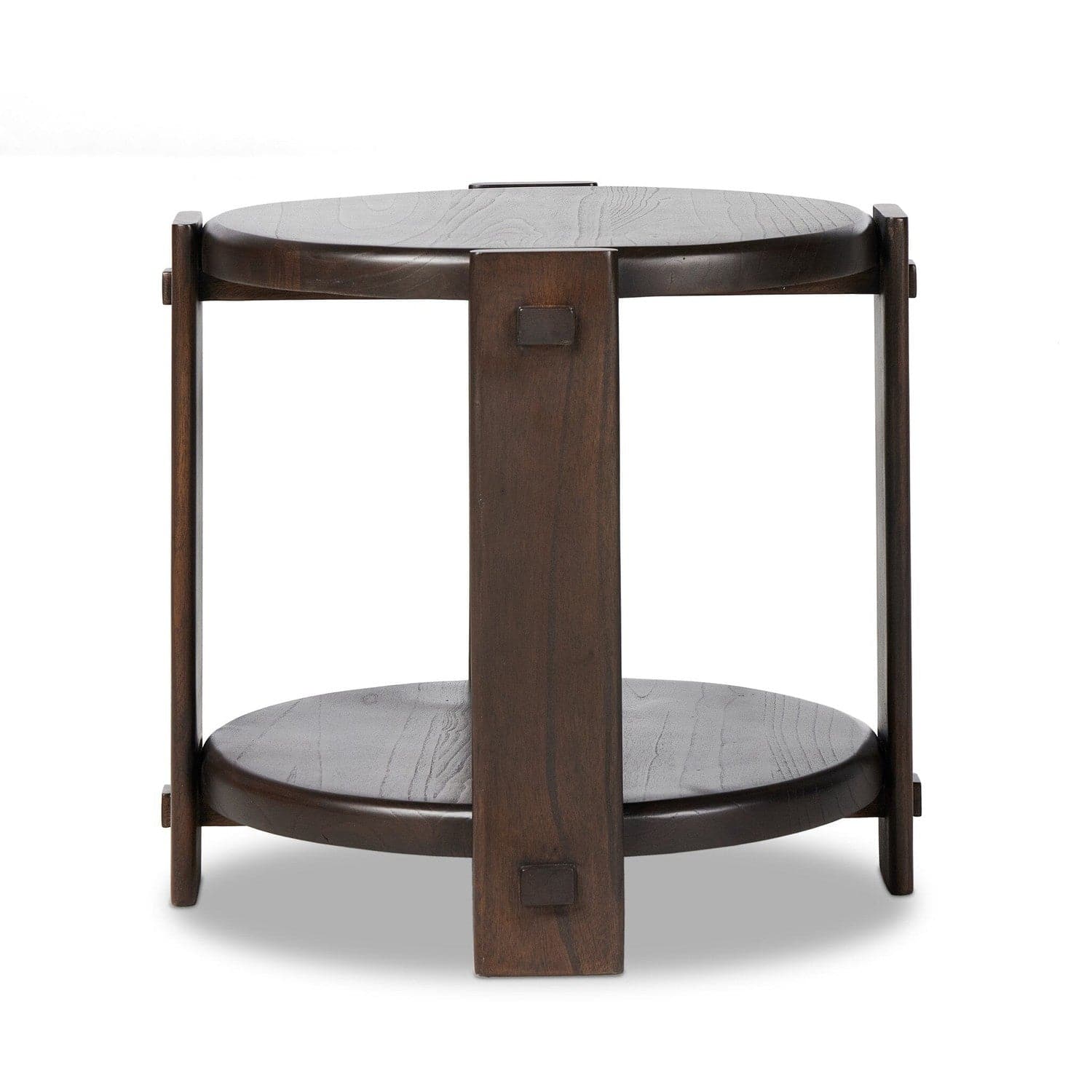 Two Tier End Table - Matte Brown Neem