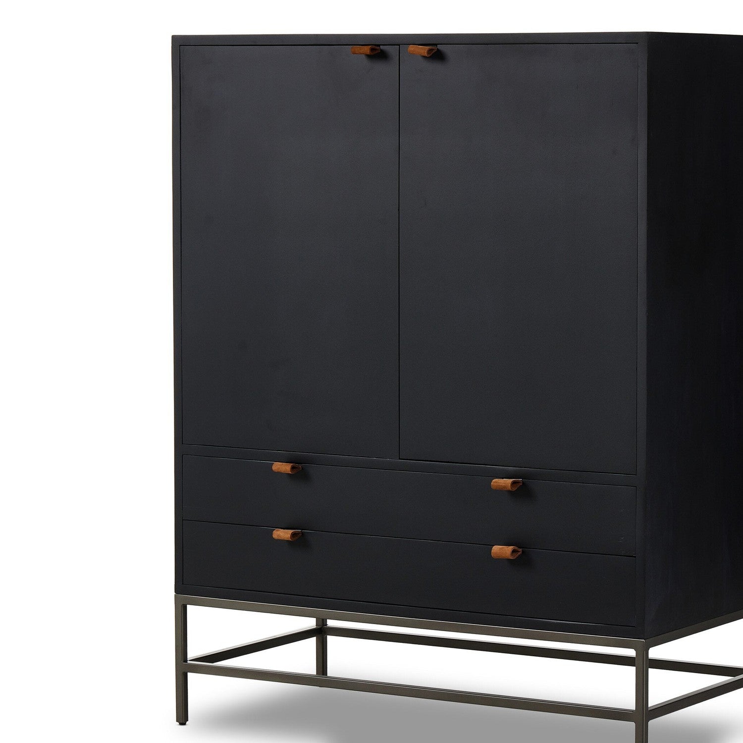 Trey Bar Cabinet - Black Wash Poplar