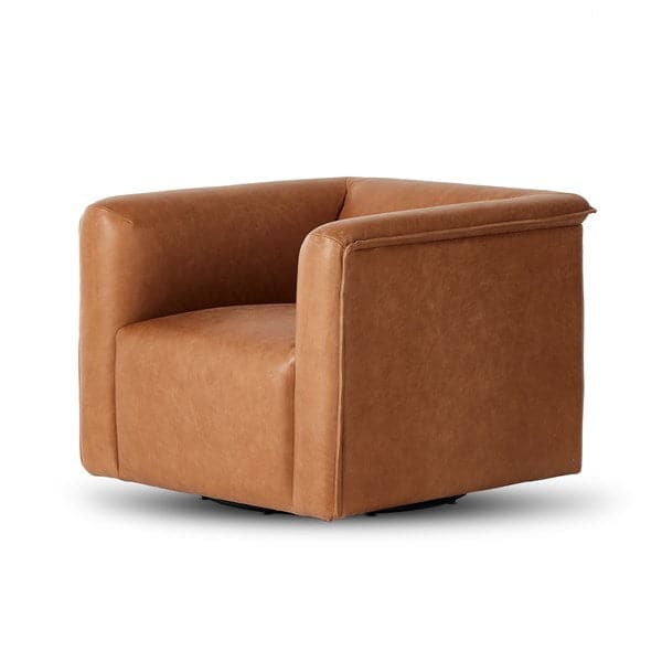 Wellborn Swivel Chair-Four Hands-FH-236762-002-Lounge ChairsPalermo Cognac-1-France and Son