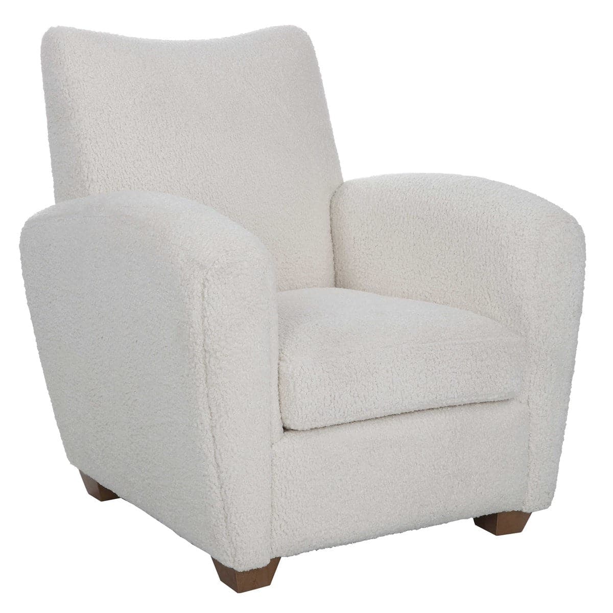 Uttermost Teddy Accent Chair-Uttermost-UTTM-23682-Lounge ChairsWhite Shearling-5-France and Son