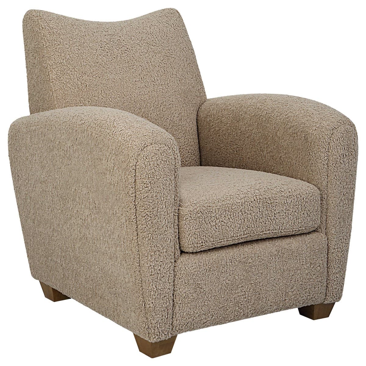 Uttermost Teddy Accent Chair-Uttermost-UTTM-23682-Lounge ChairsWhite Shearling-7-France and Son