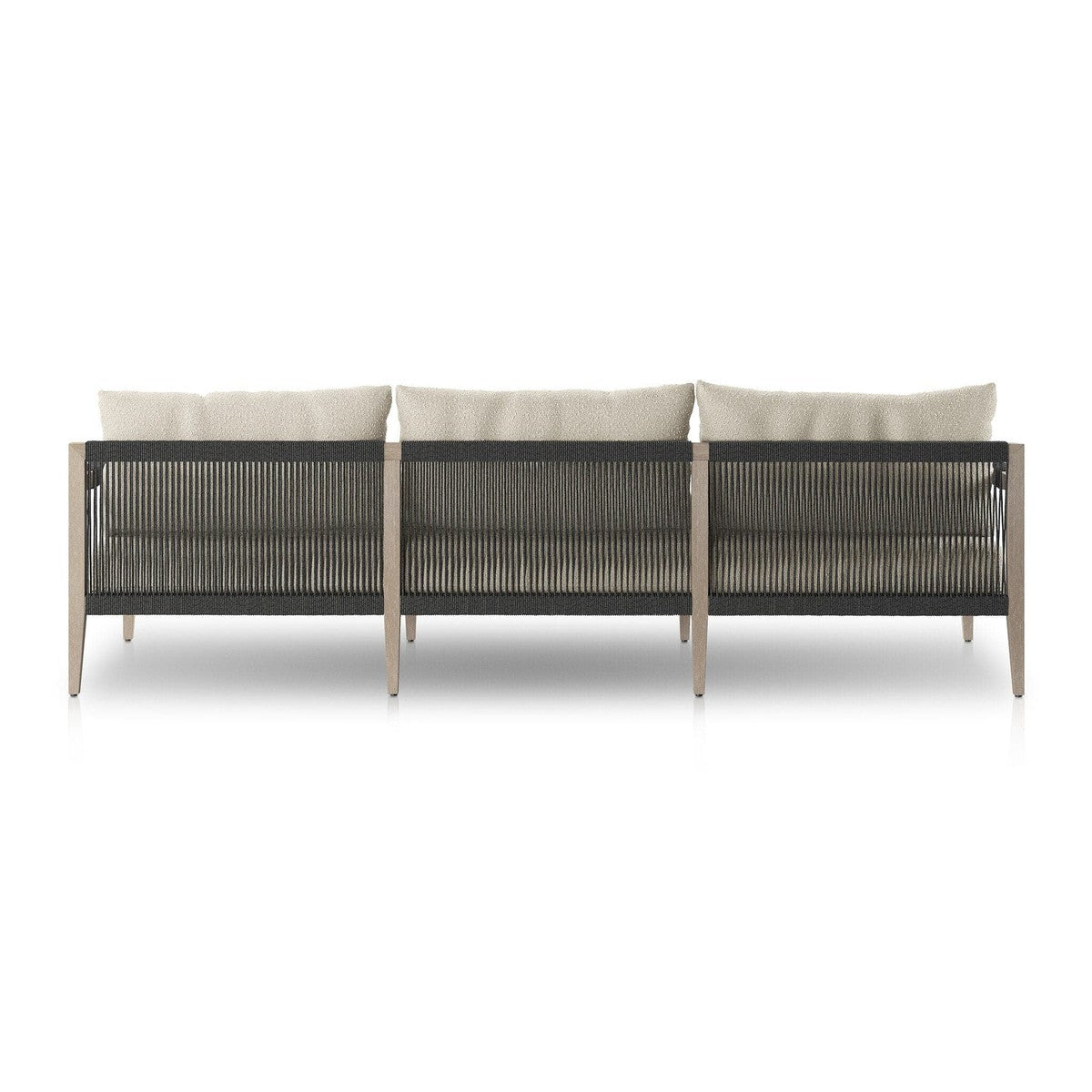 Sherwood Outdoor Sofa, Weathered Grey - FIQA Boucle Cream