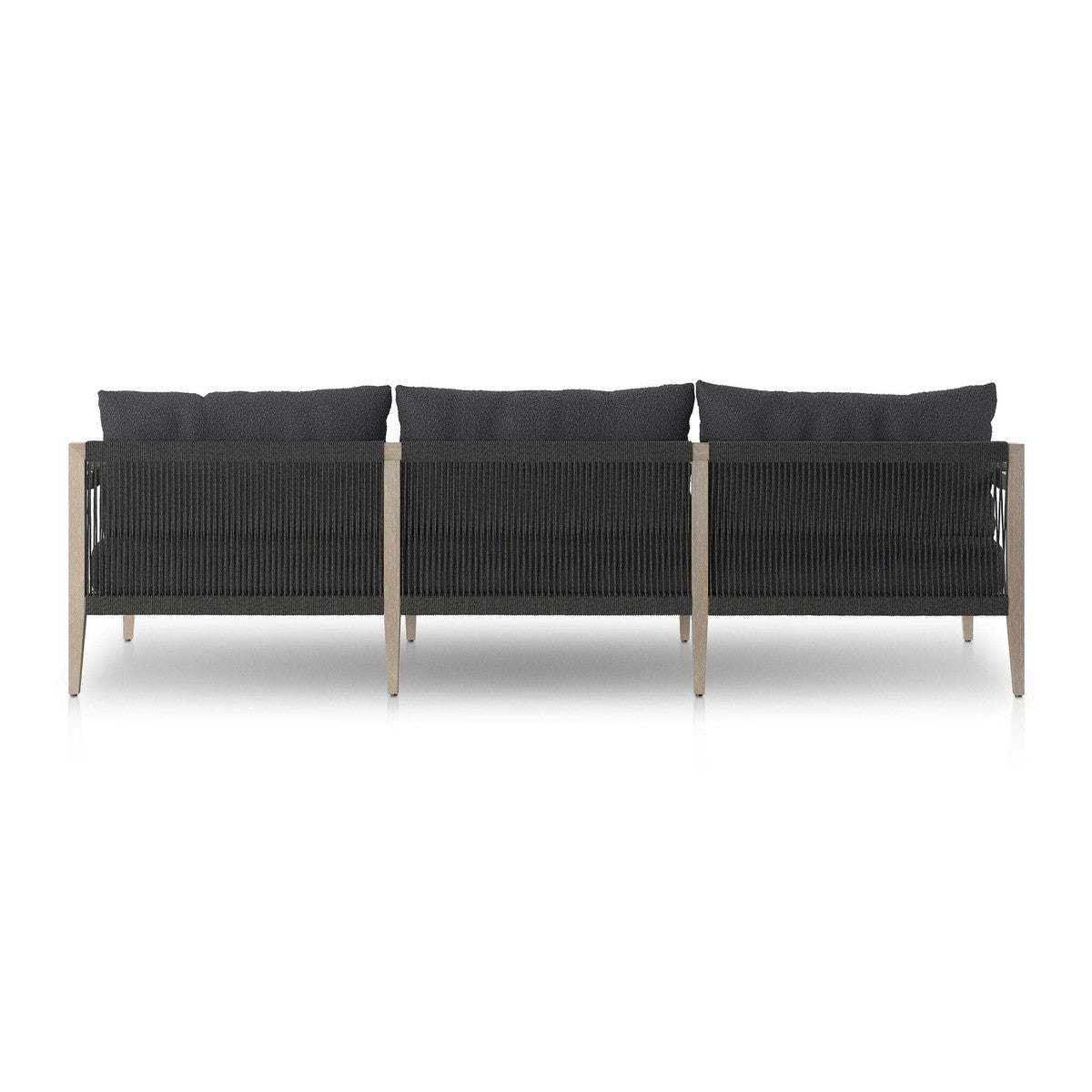 Sherwood Outdoor Sofa, Weathered Grey - FIQA Boucle Slate