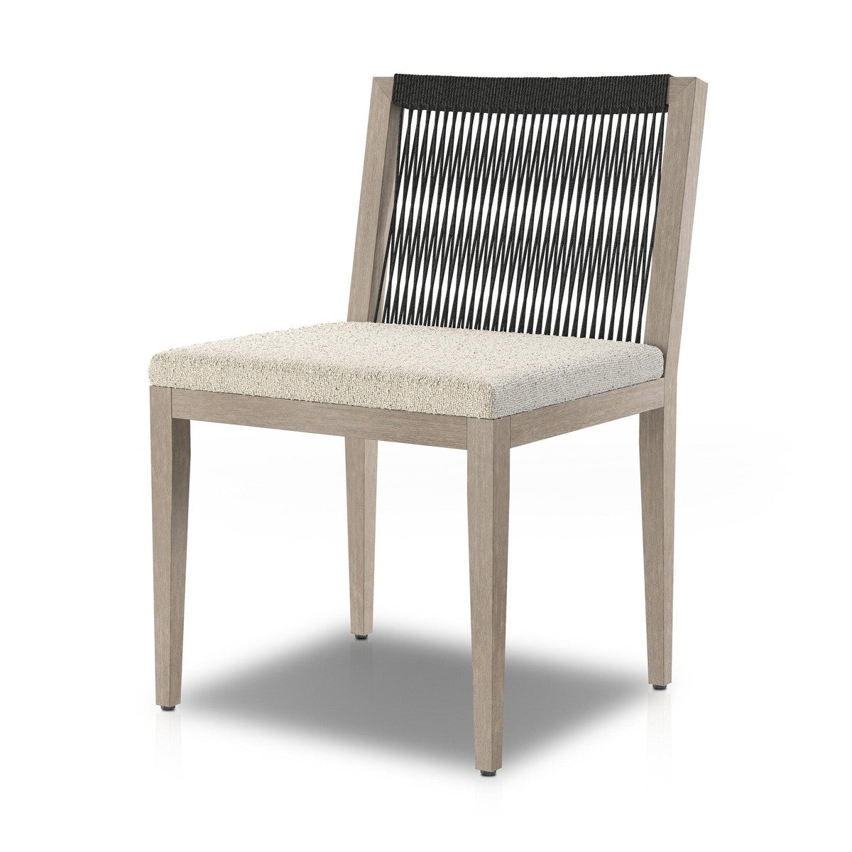 Sherwood Outdoor Dining Chair, Weathered Grey - FIQA Boucle Cream