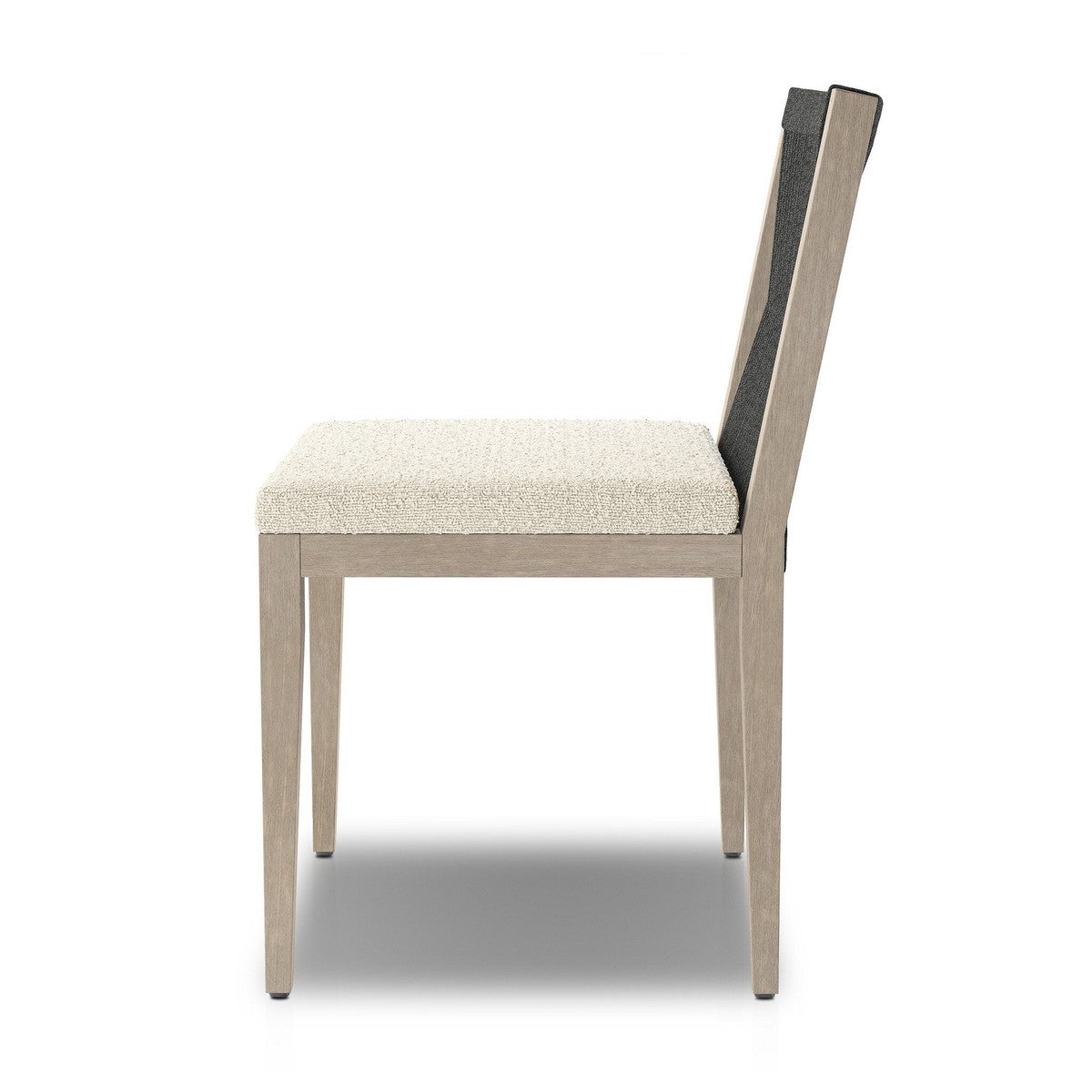 Sherwood Outdoor Dining Chair, Weathered Grey - FIQA Boucle Cream