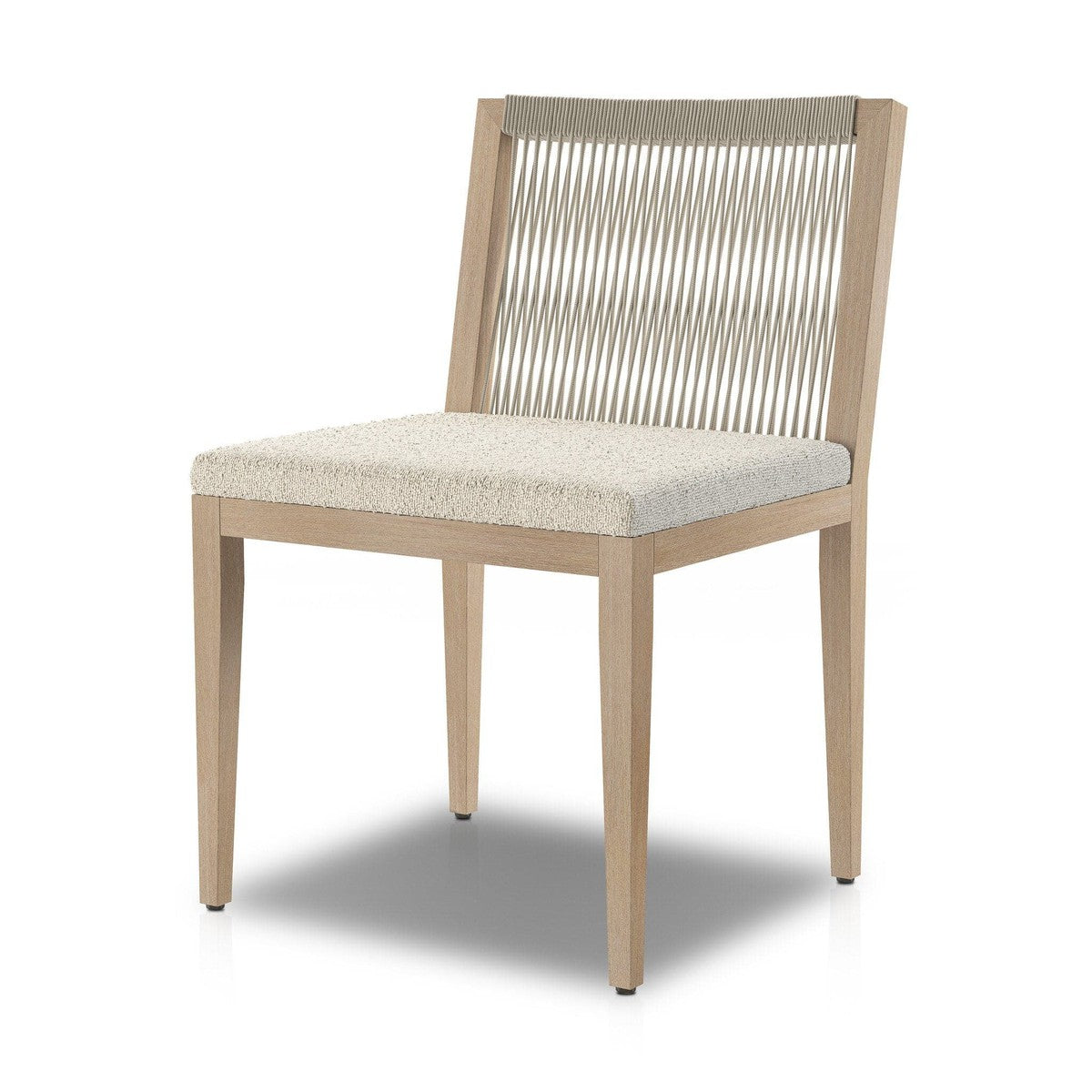 Sherwood Outdoor Dining Chair, Washed Brown - FIQA Boucle Cream