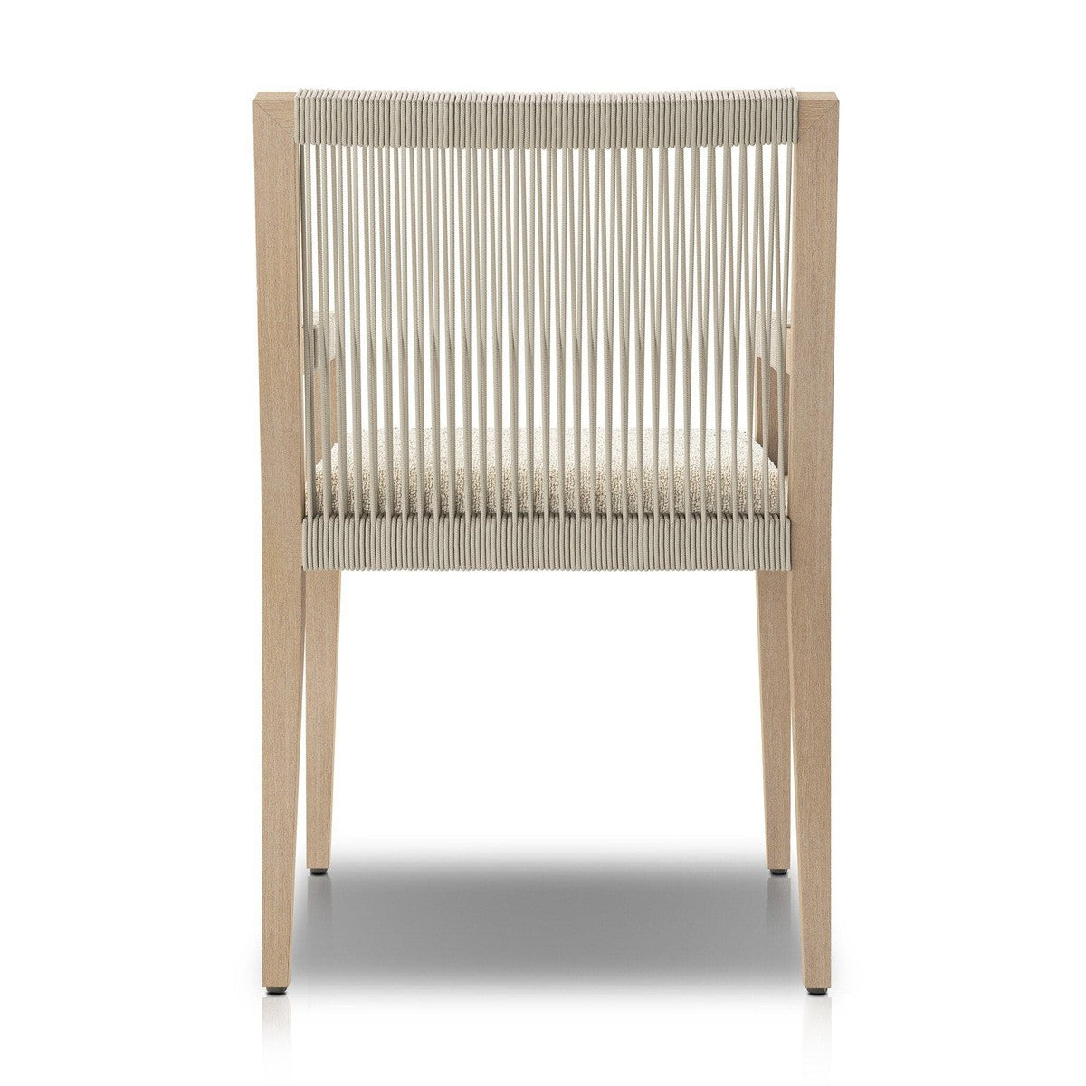 Sherwood Outdoor Dining Armchair, Washed Brown - FIQA Boucle Cream