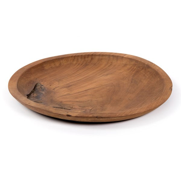 Kasem Round Outdoor Tray - Teak Root-Four Hands-FH-237646-001-Trays-1-France and Son