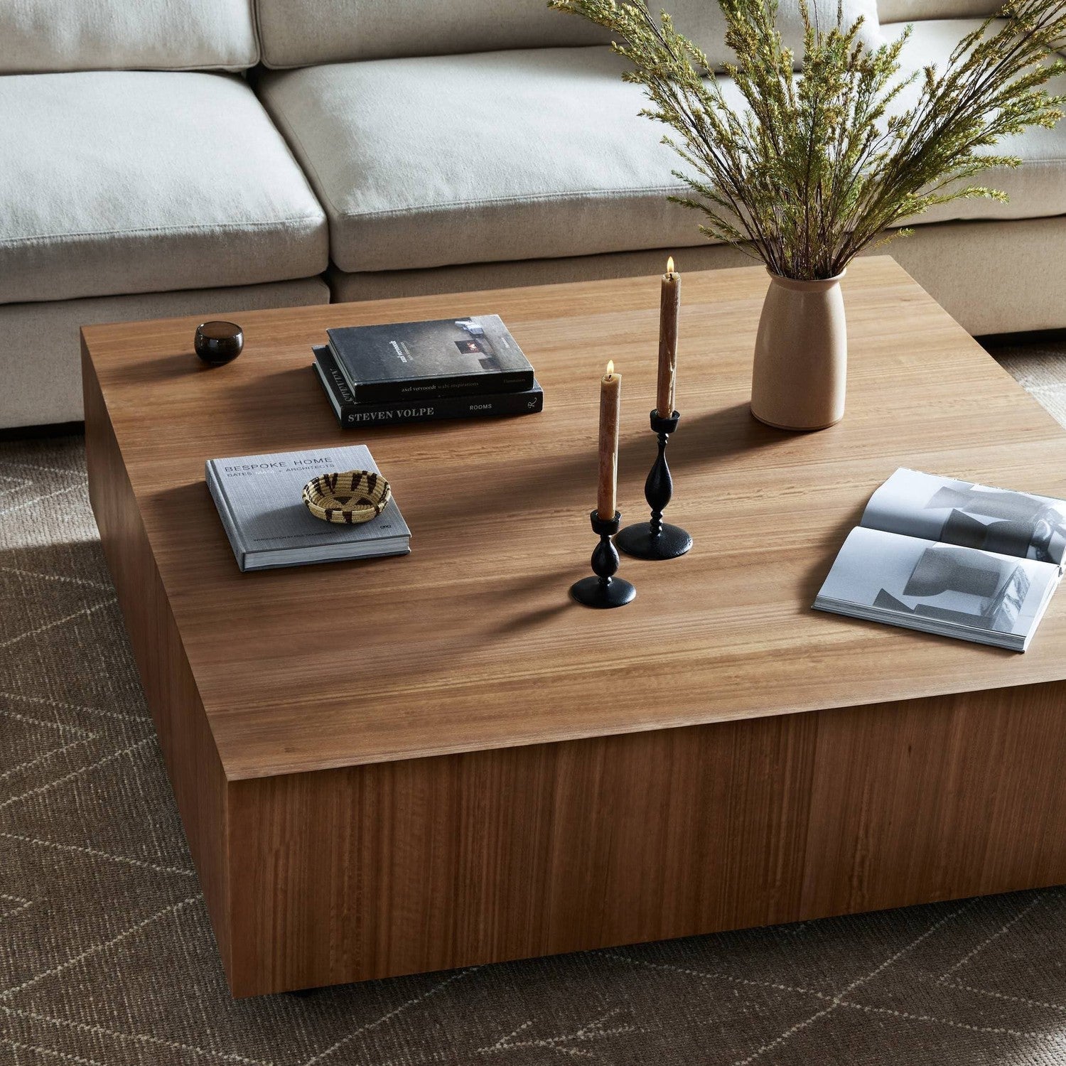 Hudson Large Square Coffee Table - Natural Yukas