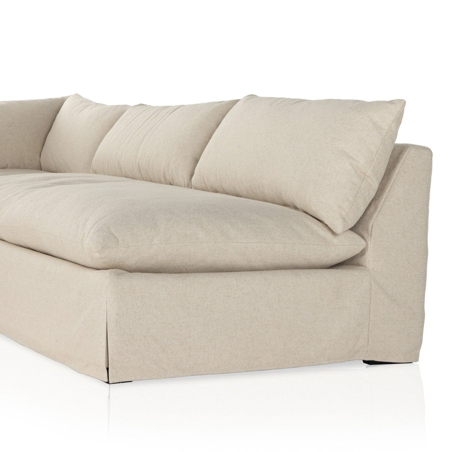 Grant Slipcover 3-Piece Sectional - Antwerp Natural