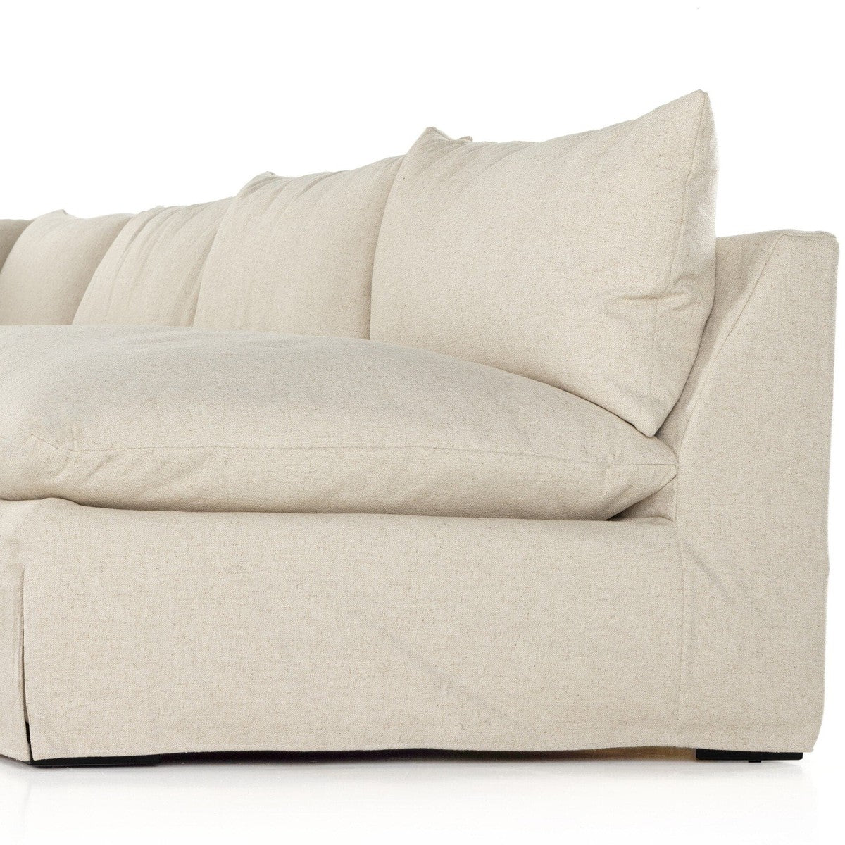 Grant Slipcover 3-Piece Sectional - Antwerp Natural