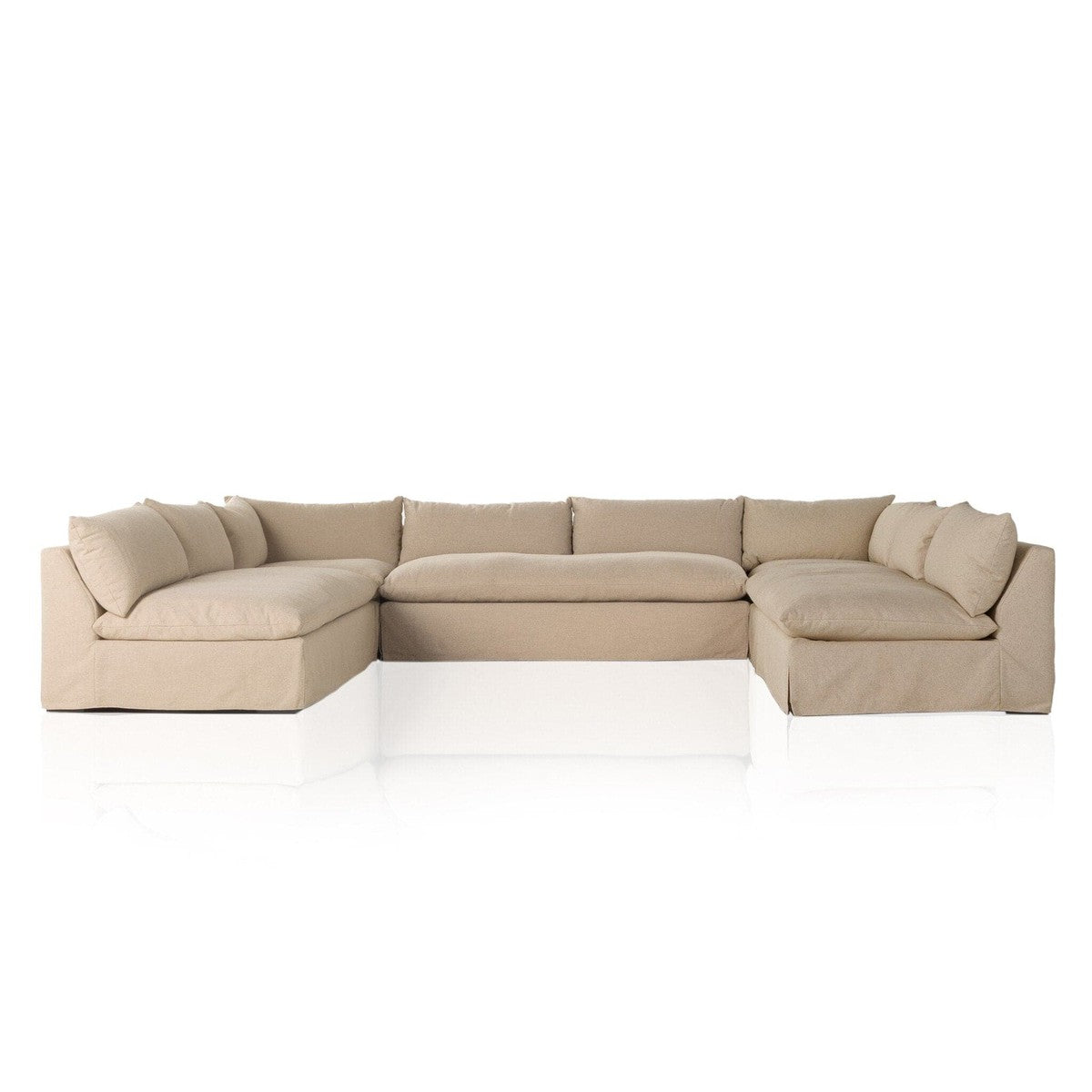 Grant Slipcover 5-Piece Sectional - Antwerp Taupe