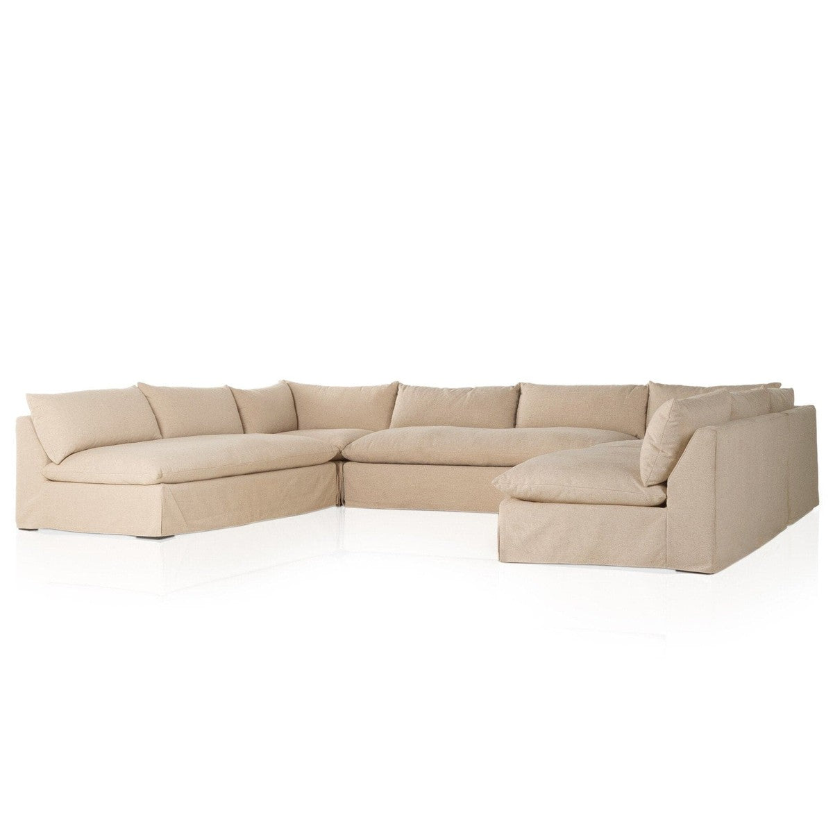 Grant Slipcover 5-Piece Sectional - Antwerp Taupe