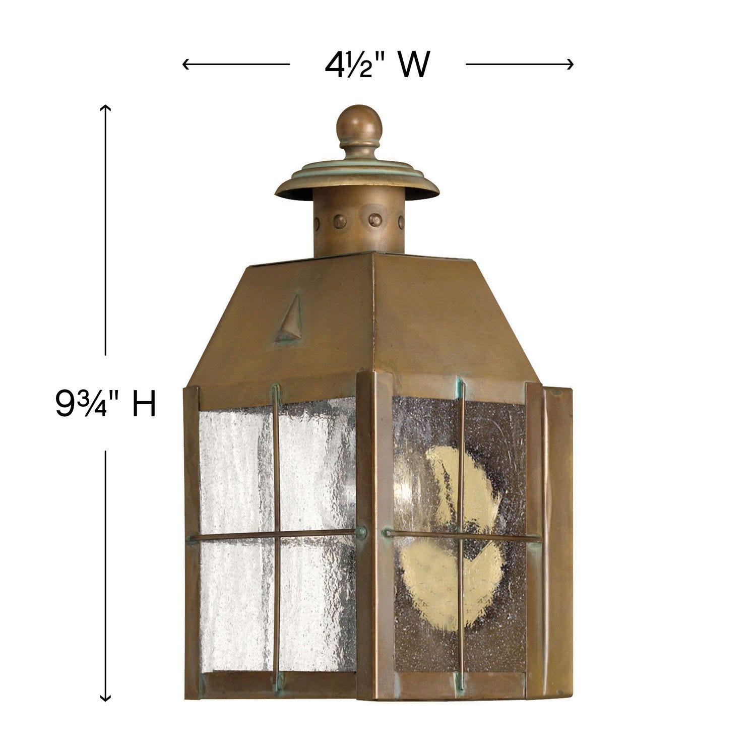 Nantucket - Small Wall Mount Lantern-Hinkley Lighting-HINKLEY-2376AS-Flush Mounts-3-France and Son