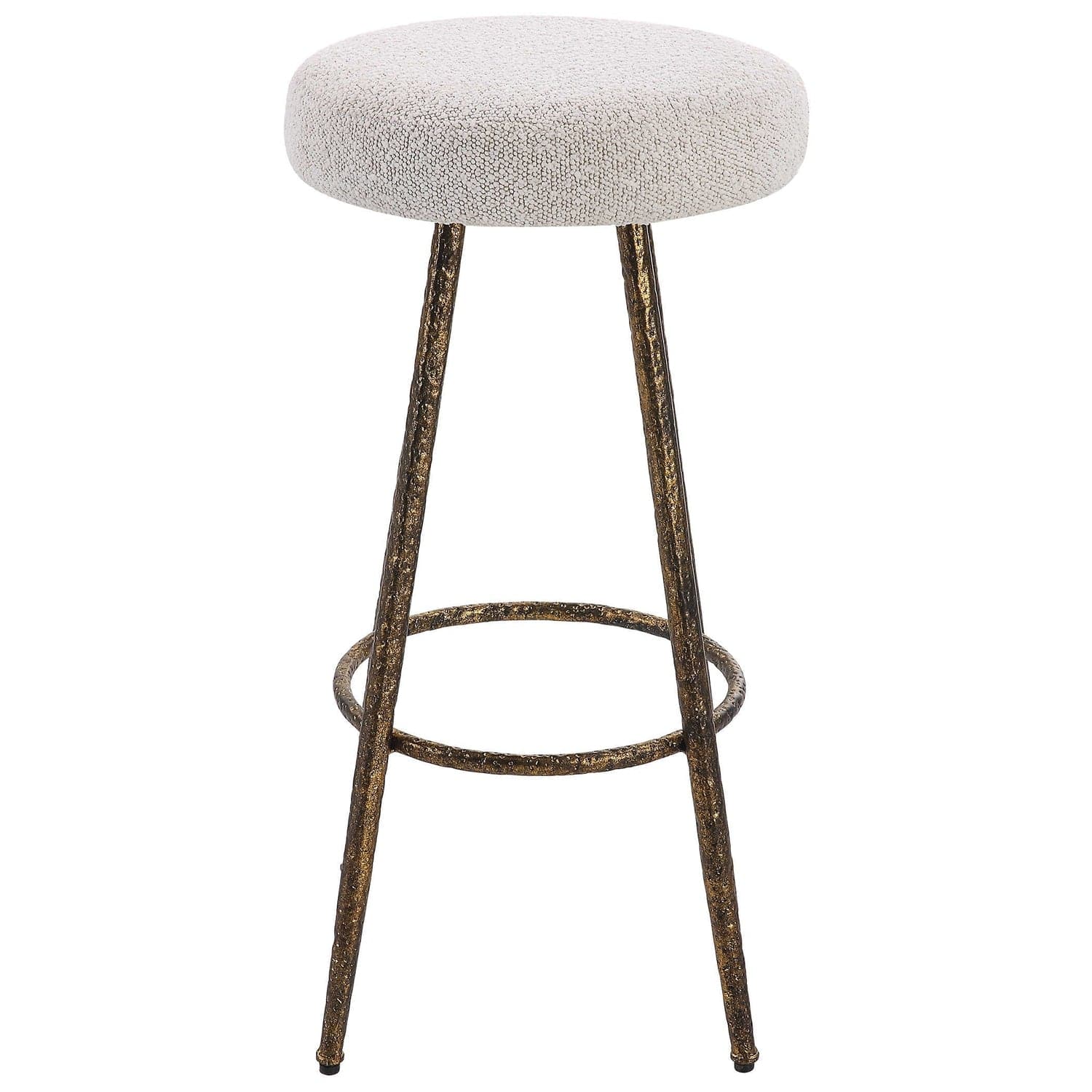 Braven Counter Stool - White Fabric-Uttermost-UTTM-23771-Stools & Ottomans-3-France and Son