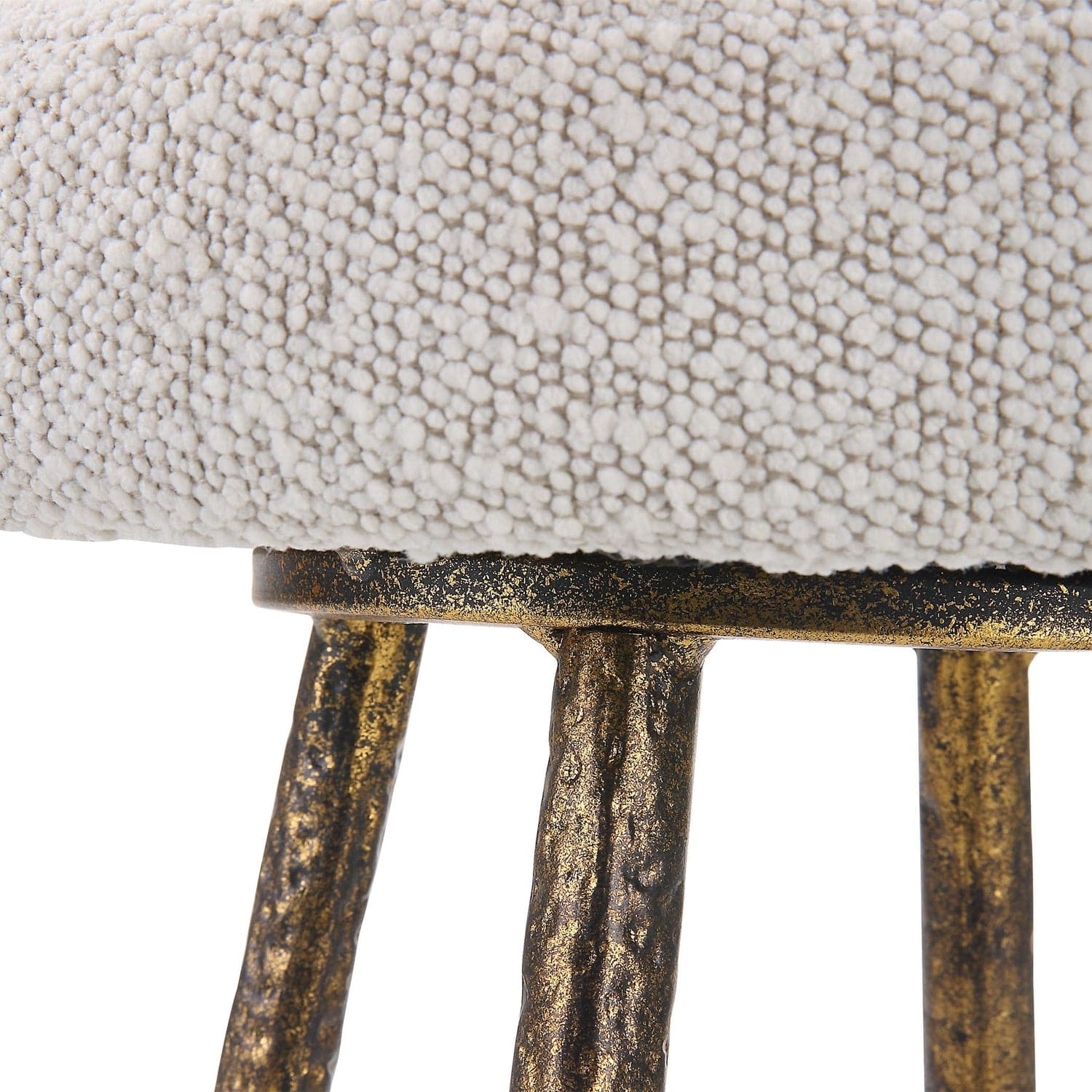 Braven Counter Stool - White Fabric-Uttermost-UTTM-23771-Stools & Ottomans-5-France and Son