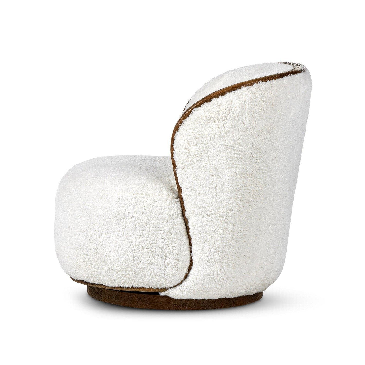 Kittridge Swivel Chair - Ivory Angora