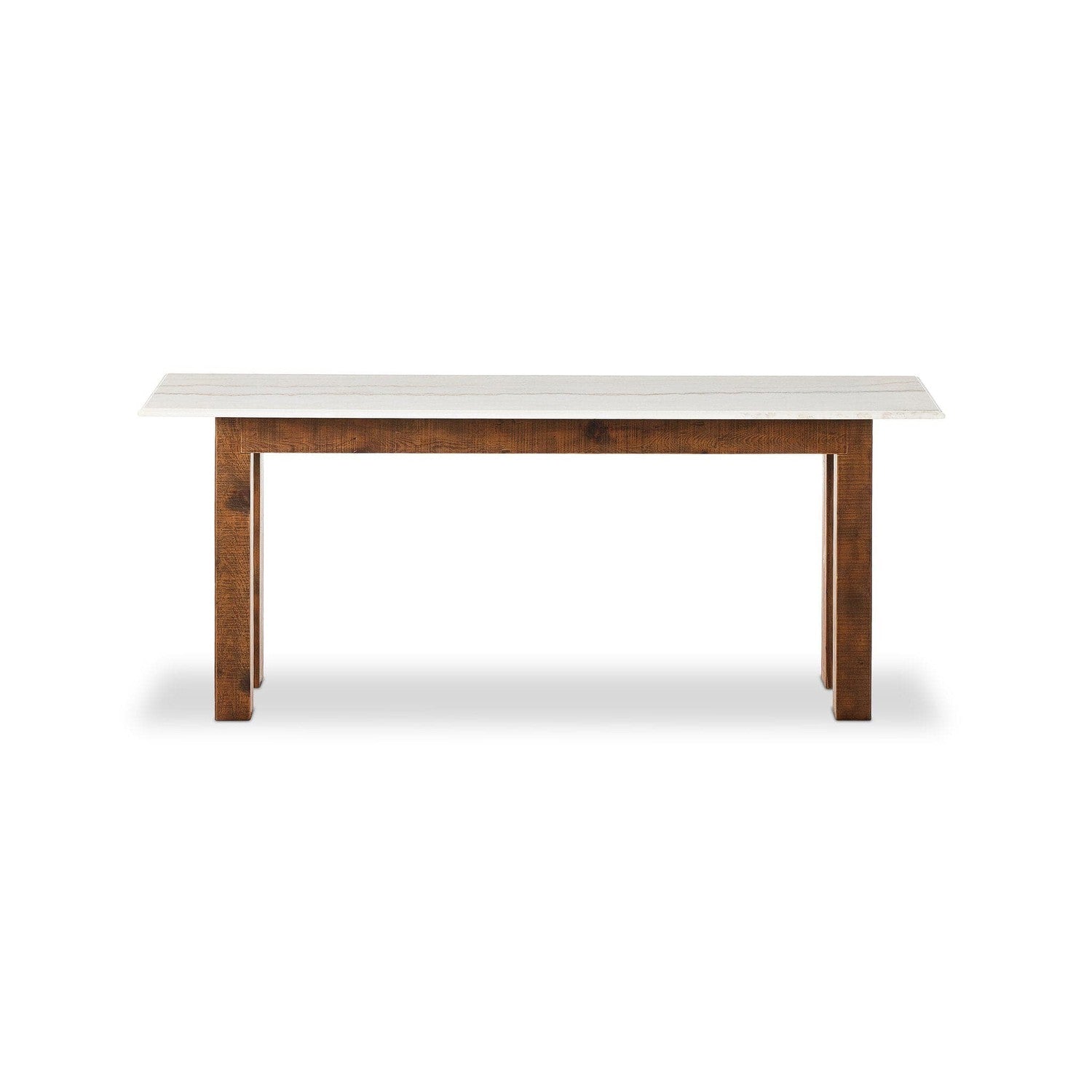 Jessa Console Table - Honed White Marble