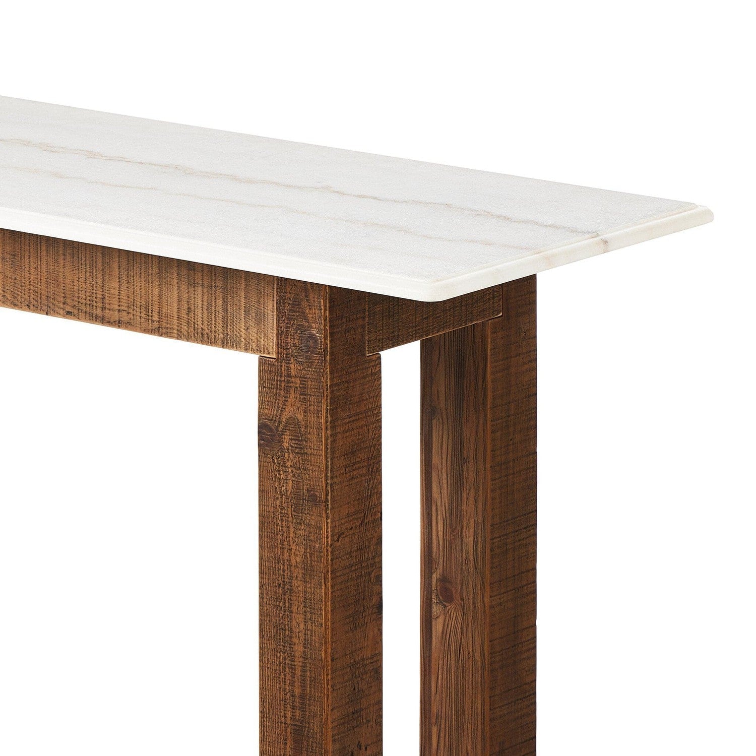 Jessa Console Table - Honed White Marble