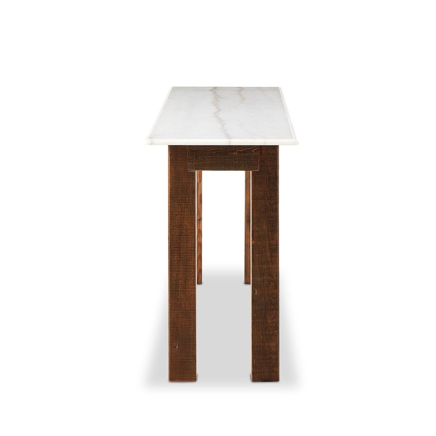 Jessa Console Table - Honed White Marble