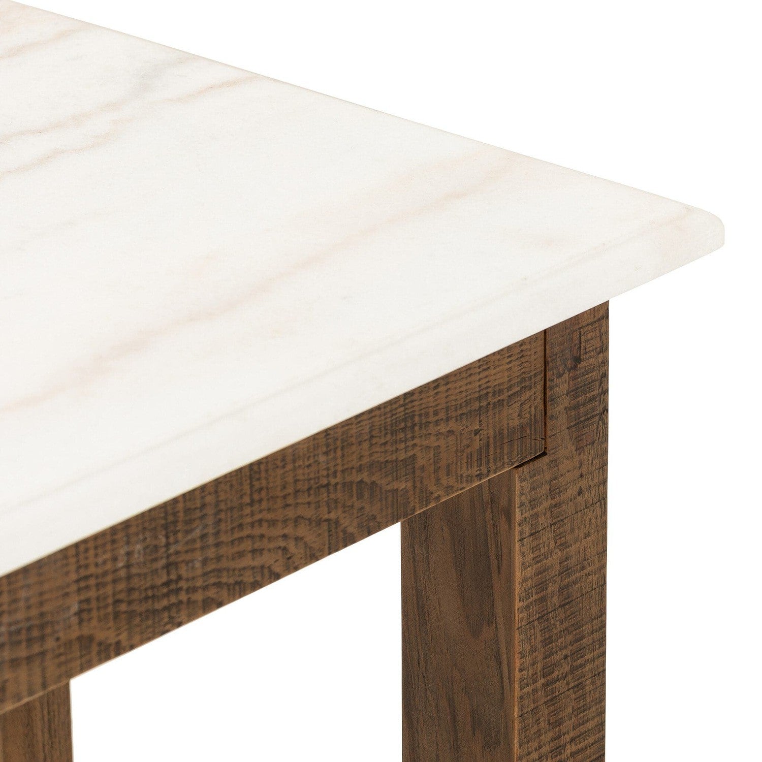 Jessa End Table - Honed White Marble