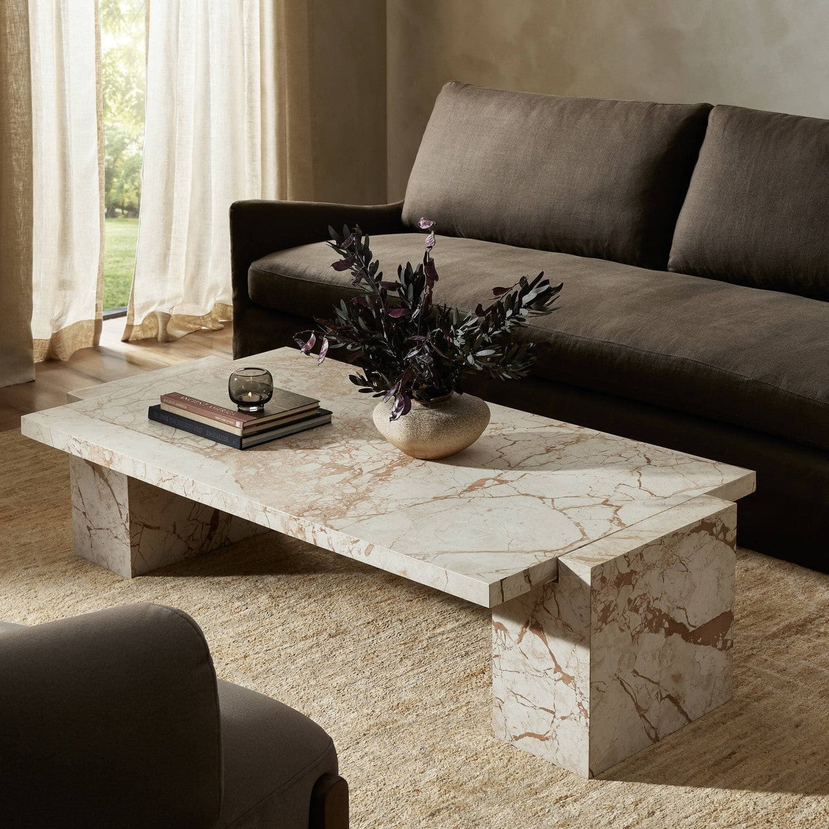 Romano Coffee Table - Desert Taupe Marble