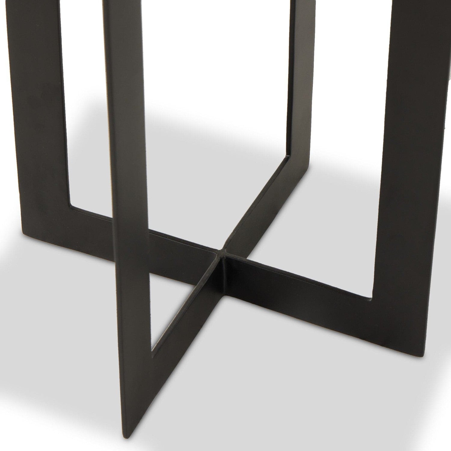 Giselle End Table - Amber Cast Glass