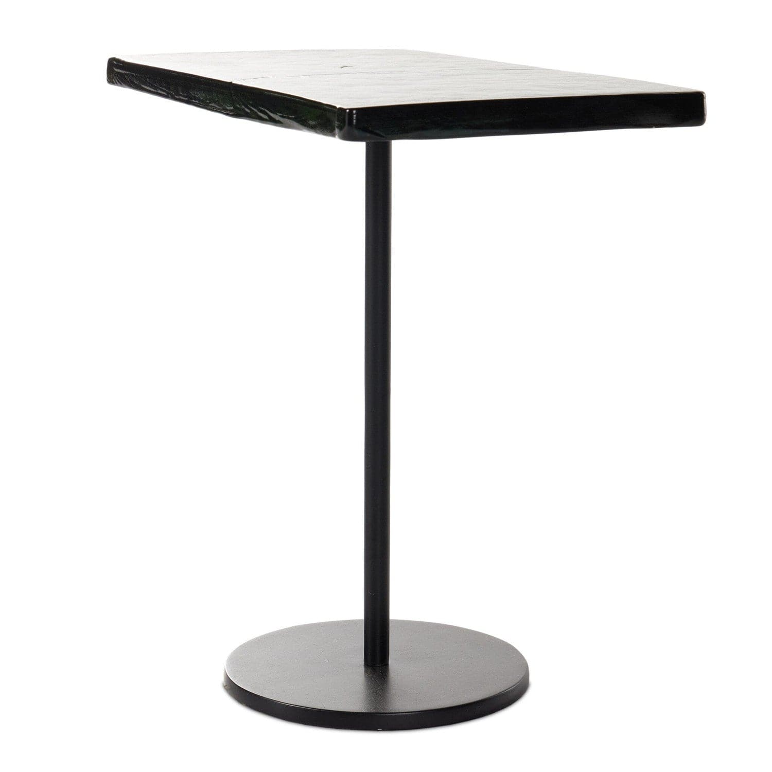 Zevon End Table - Moss Cast Glass