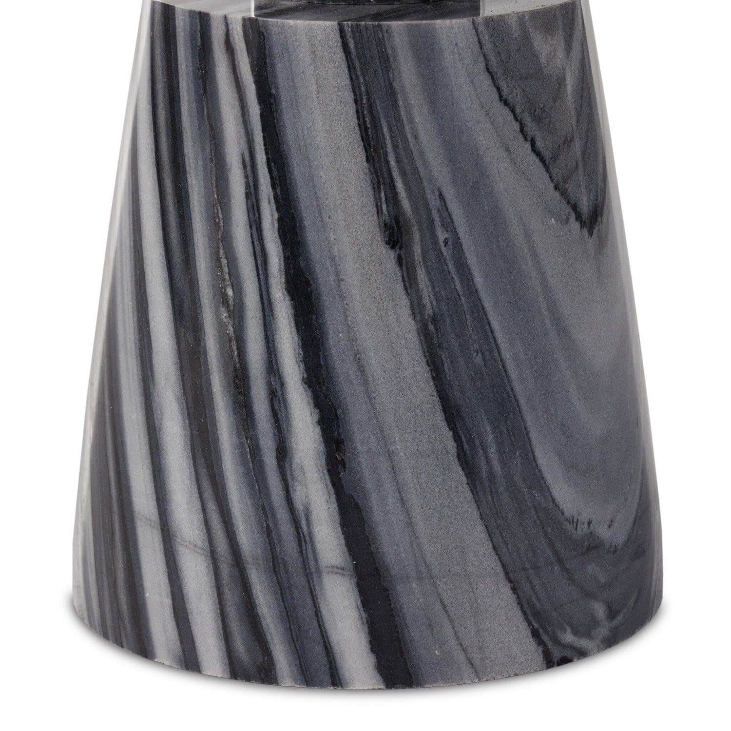 Rowe End Table - Ebony Marble Solid