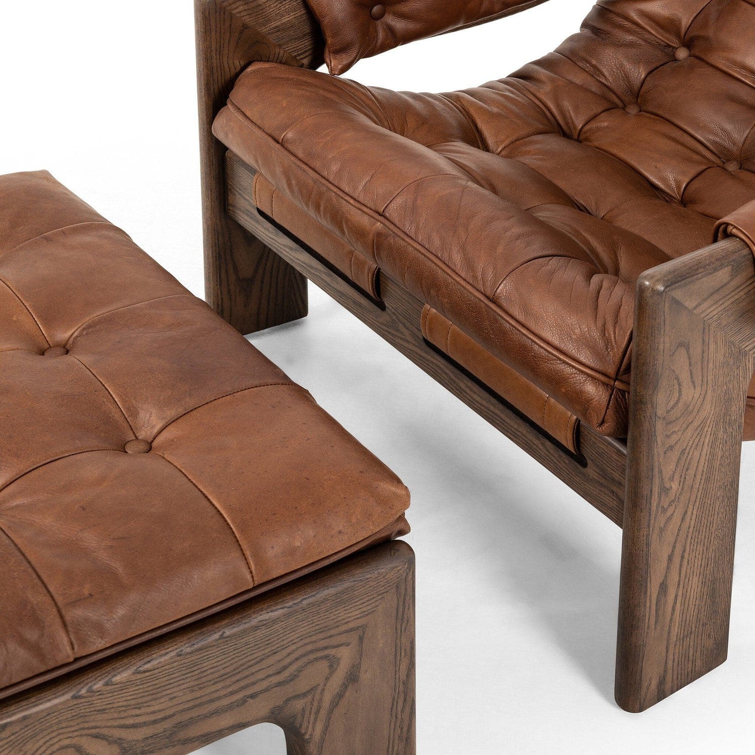 Halston Chair With Ottoman - Heirloom Sienna