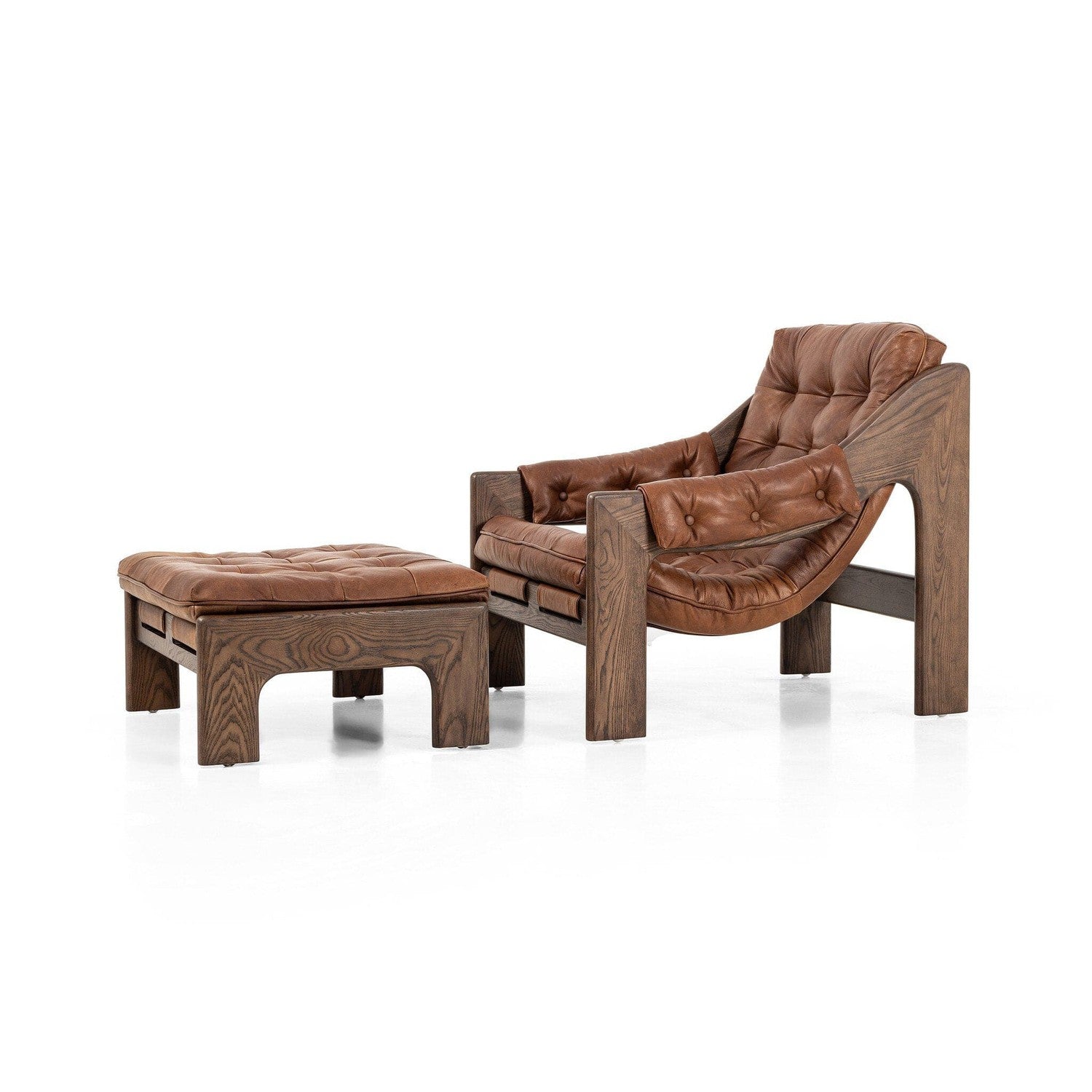 Halston Chair With Ottoman - Heirloom Sienna