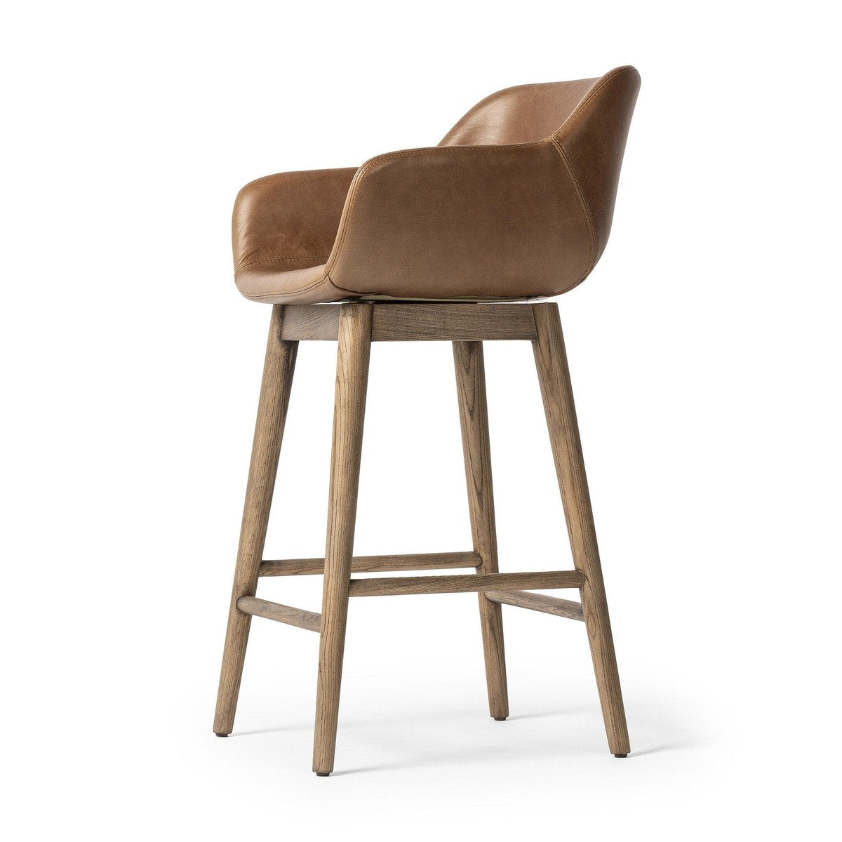 Hannah Swivel Bar + Counter Stool - Sonoma Chestnut