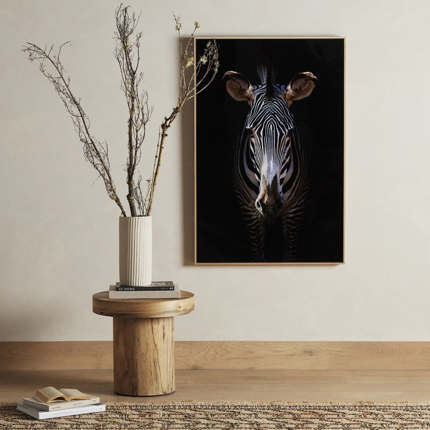 Zebra Stare by Getty Images - Vertical Grain White Oak Floater