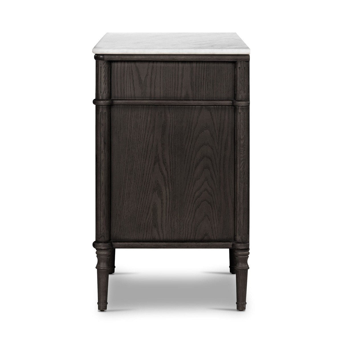 Toulouse 6 Drawer Dresser - Distressed Black Oak