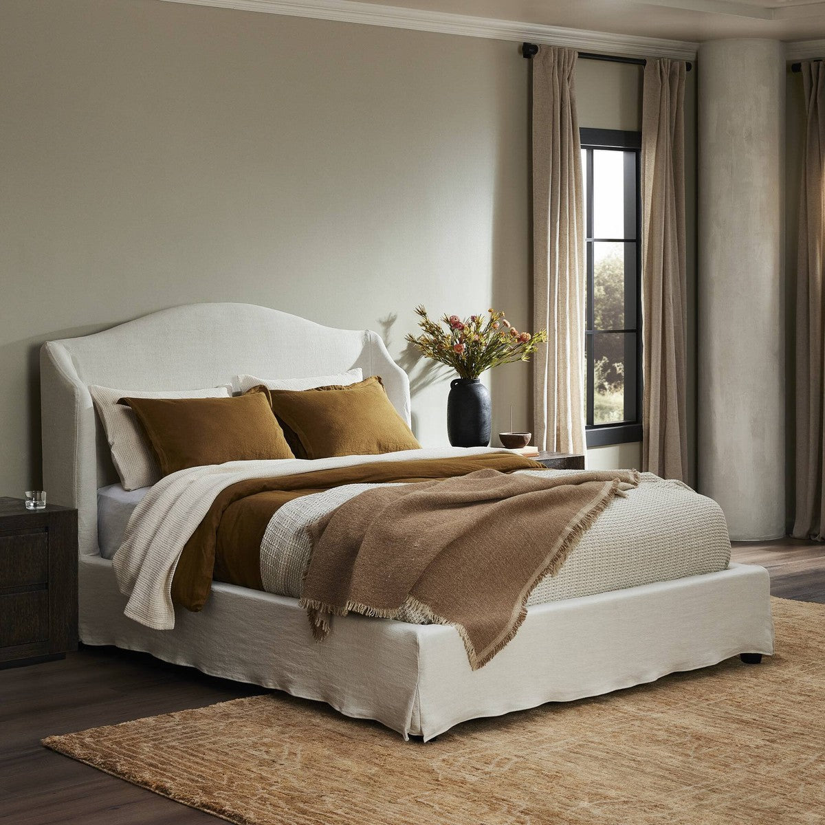 Meryl Slipcover Bed - Broadway Mist - Queen