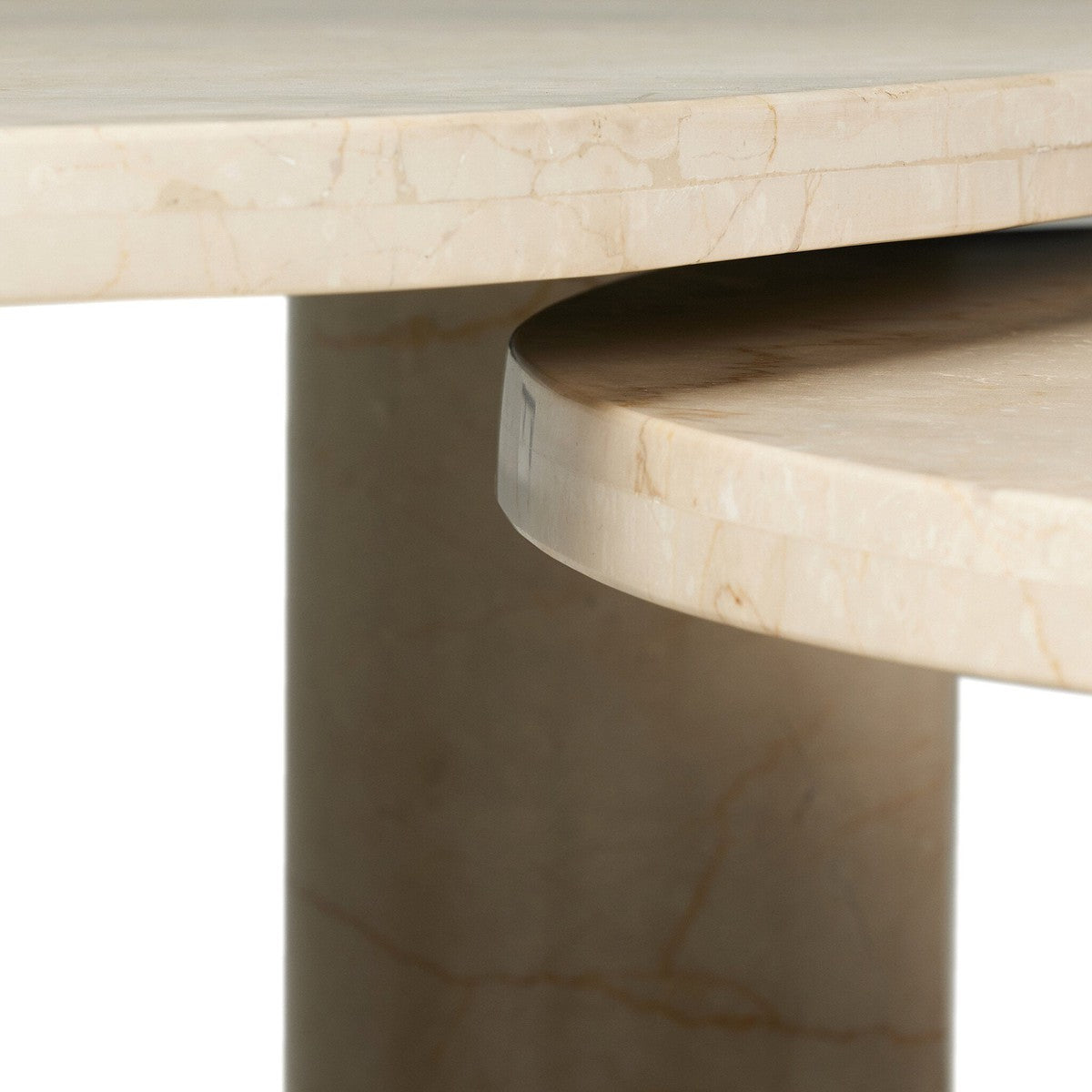 Zion Coffee Table Set - Cream Marble