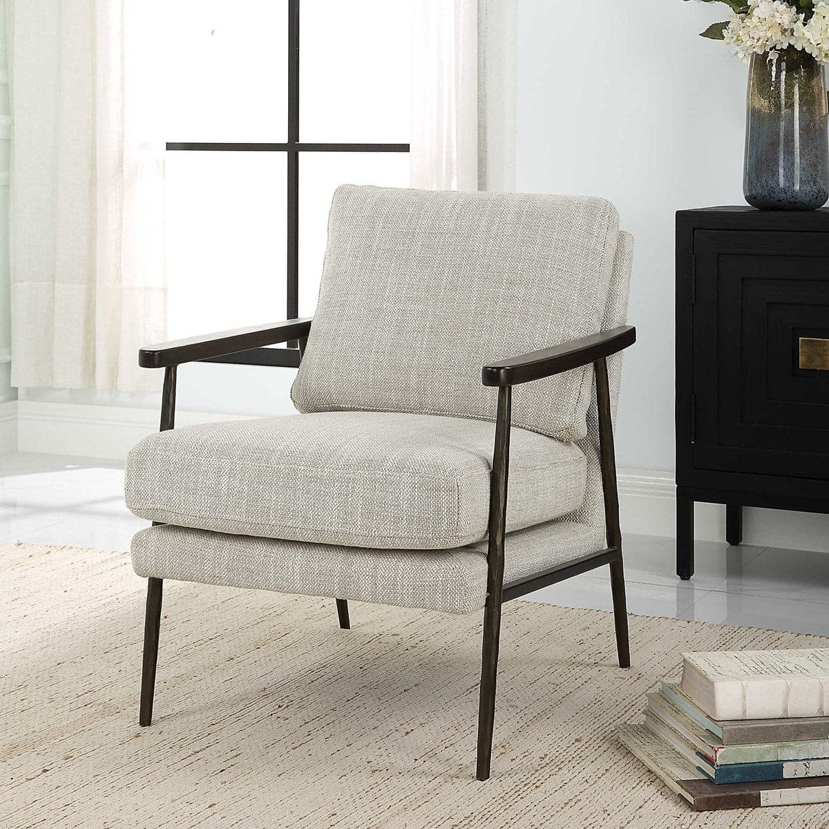 Uttermost Sebastian Cast Iron Accent Chair-Uttermost-UTTM-23828-Lounge Chairs-1-France and Son