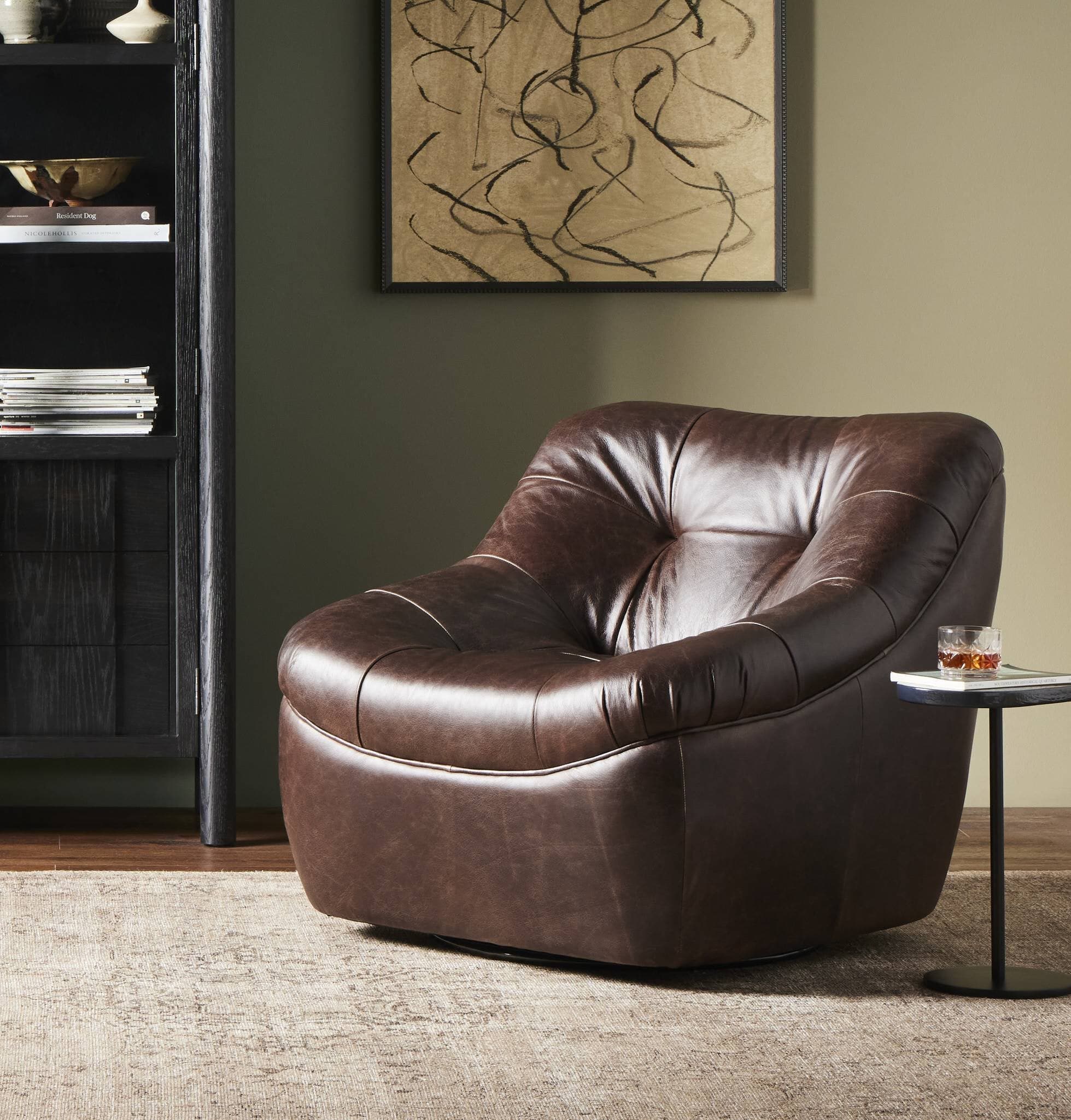 Farley Swivel Chair - Conroe Cigar