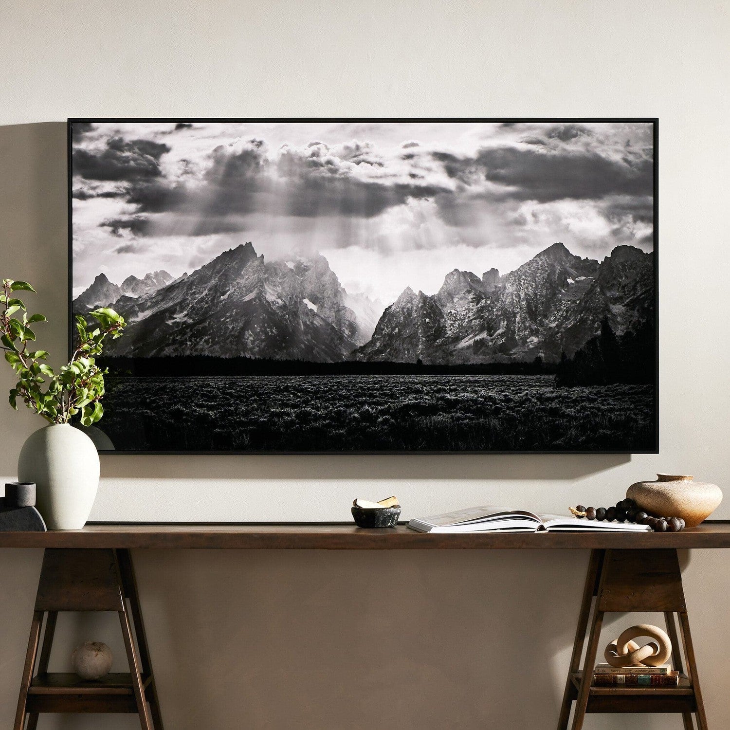 Grand Teton Range by Getty - Black Maple Floater