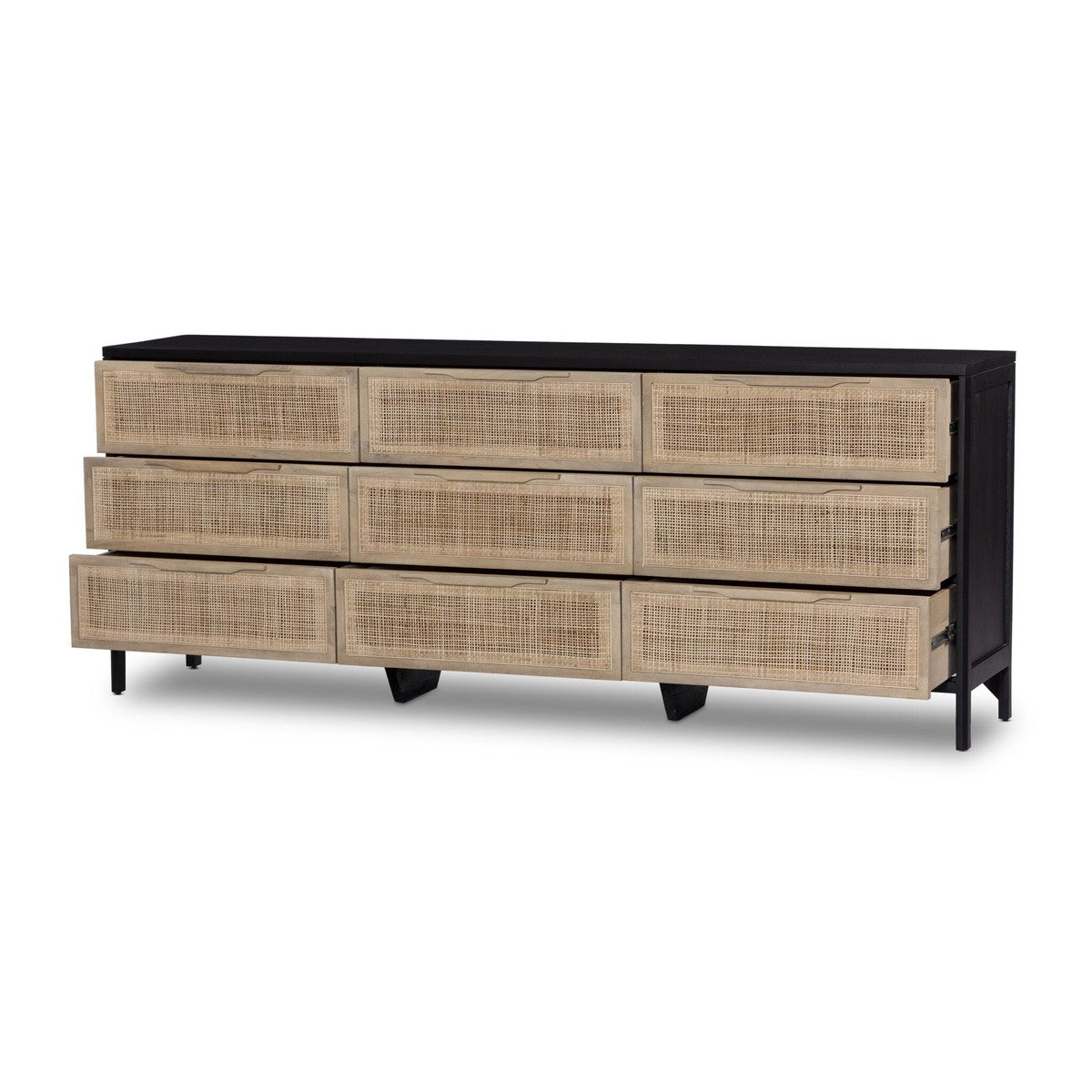 Sydney 9 Drawer Dresser - Natural Cane