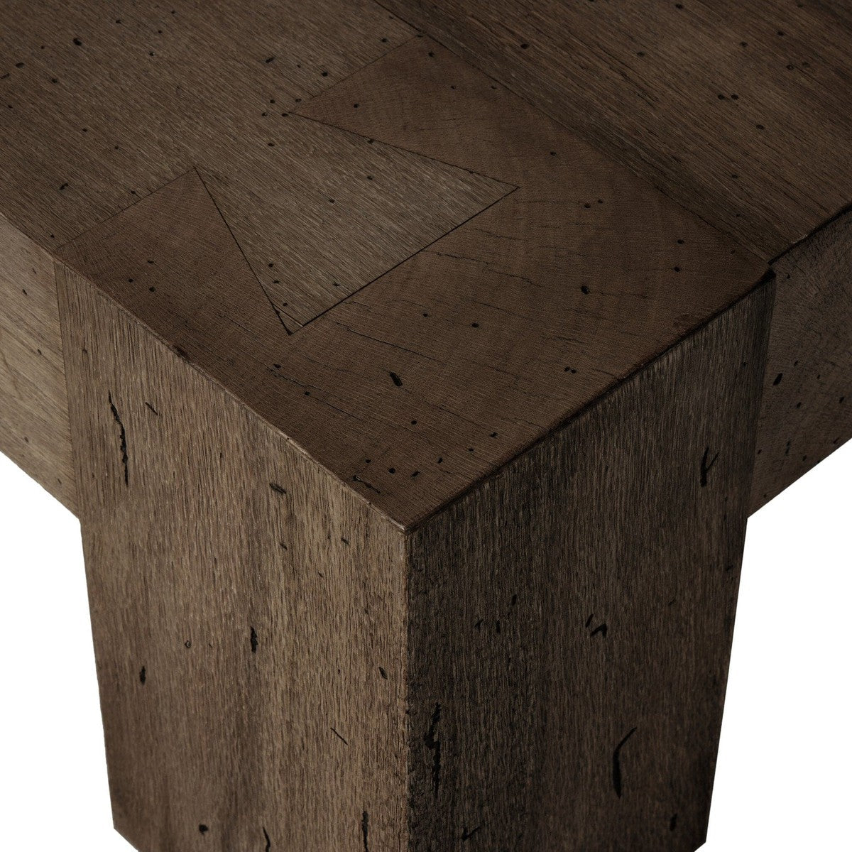 Abaso Rectangular Coffee Table - Ebony Rustic Wormwood Oak