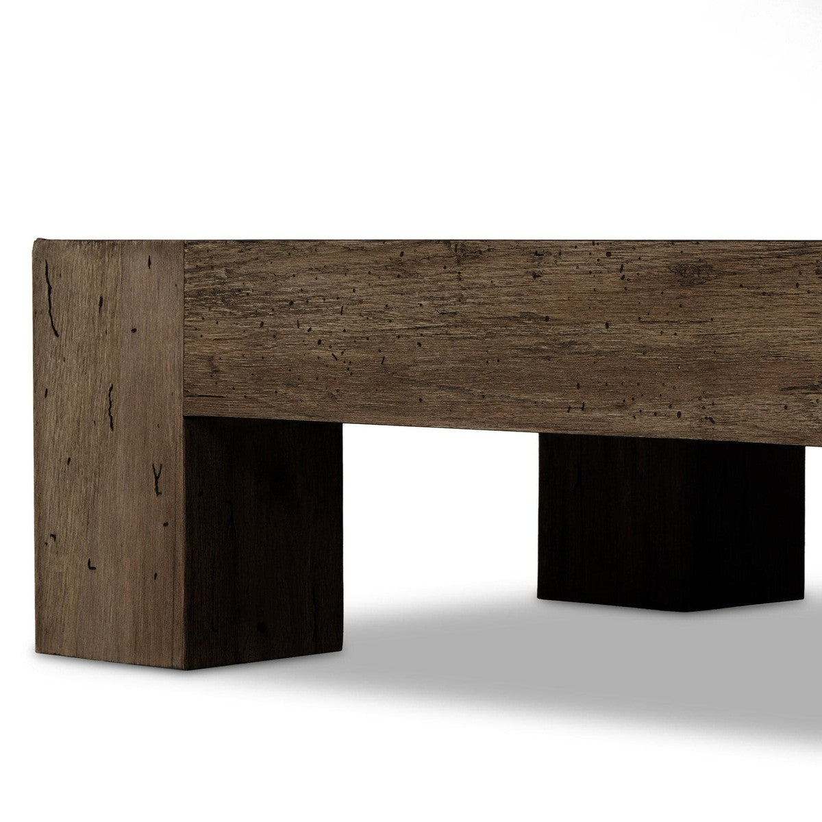 Abaso Rectangular Coffee Table - Ebony Rustic Wormwood Oak