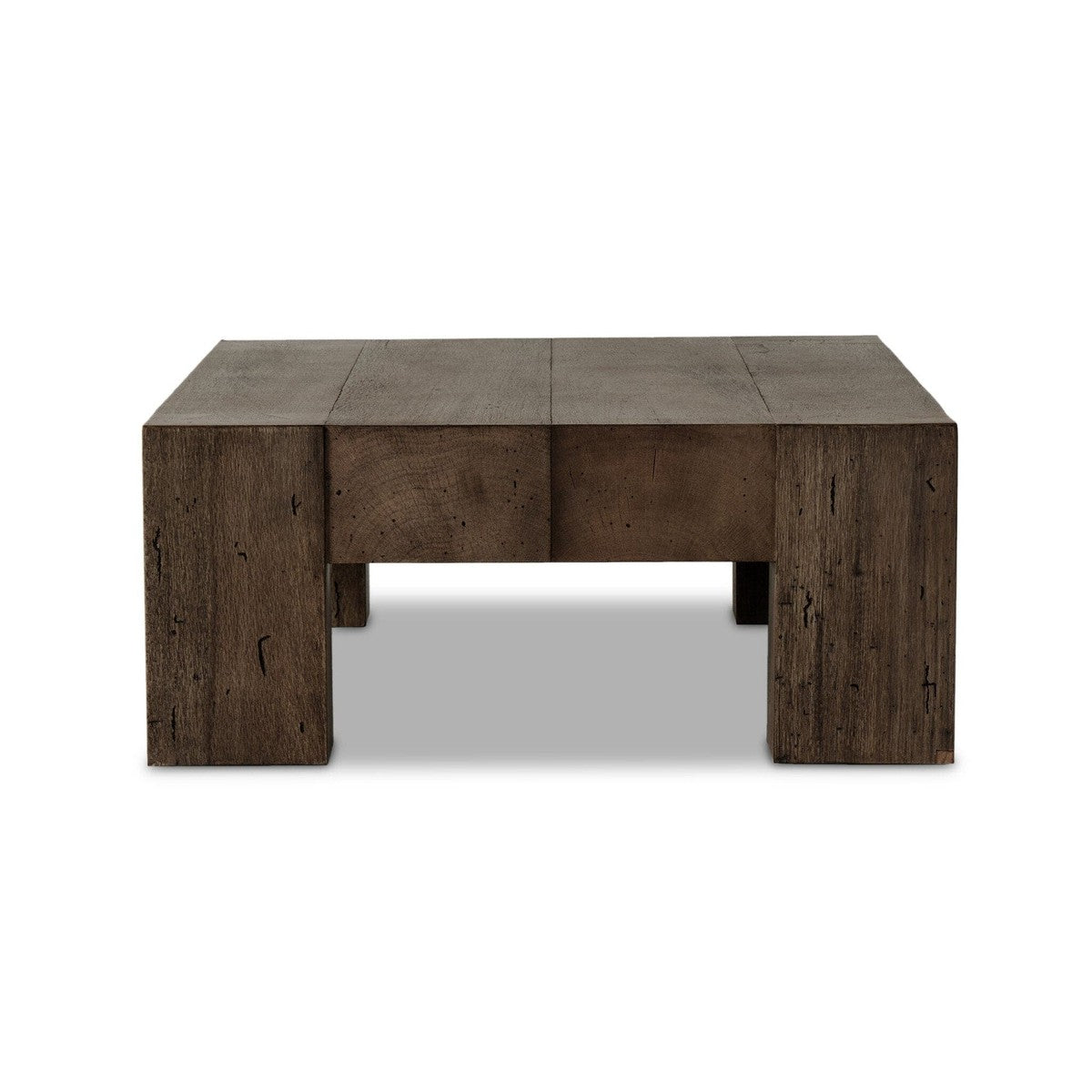 Abaso Rectangular Coffee Table - Ebony Rustic Wormwood Oak