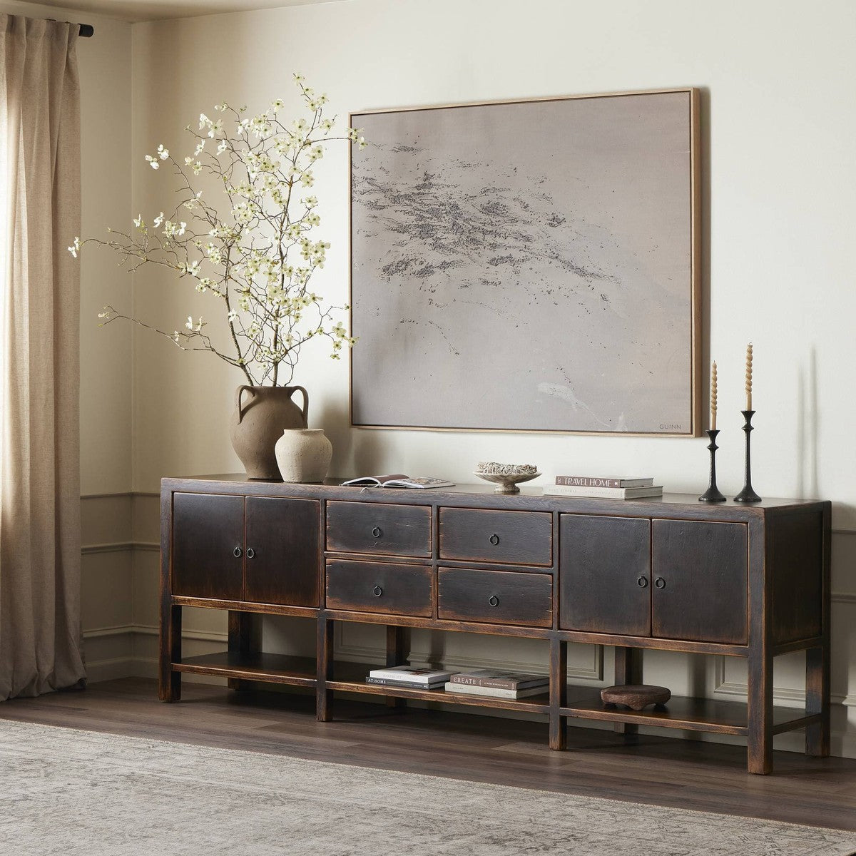 Shizuko Sideboard - Distressed Walnut