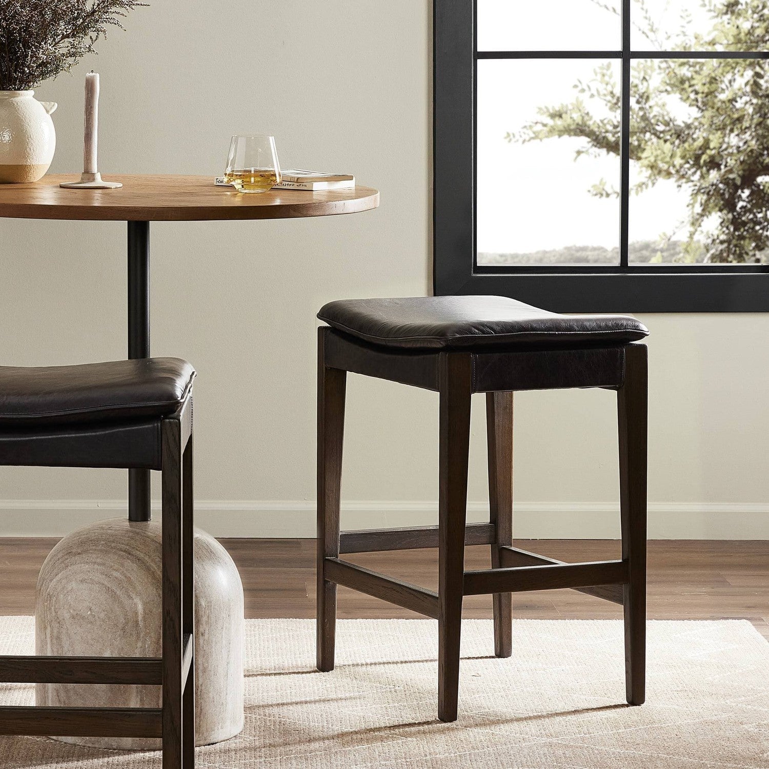 Aya Bar + Counter Stool - Sonoma Black