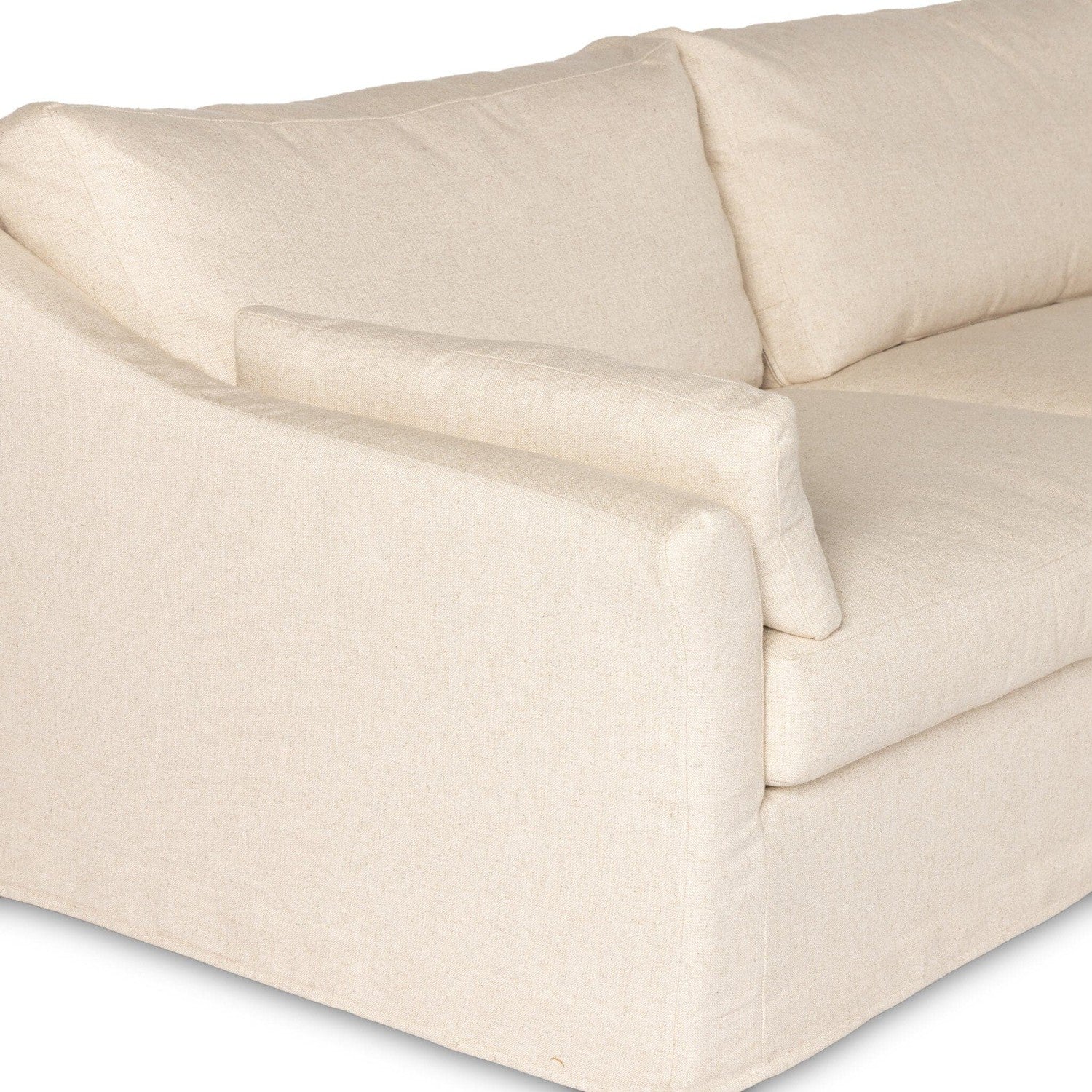 Delray 5Pc Slipcover Sectional - Evere Creme