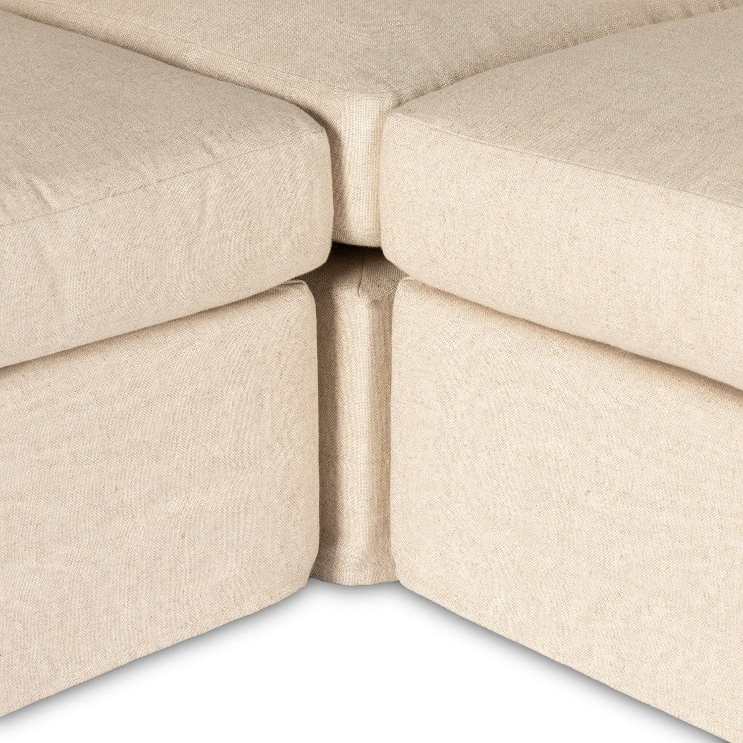 Delray 5Pc Slipcover Sectional - Evere Creme