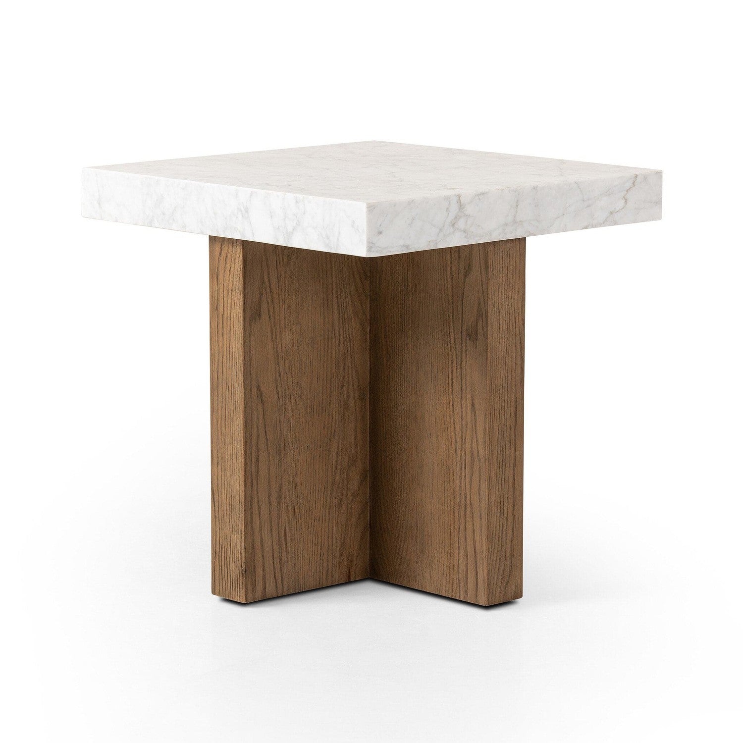 Bellamy End Table - White Carrara Marble